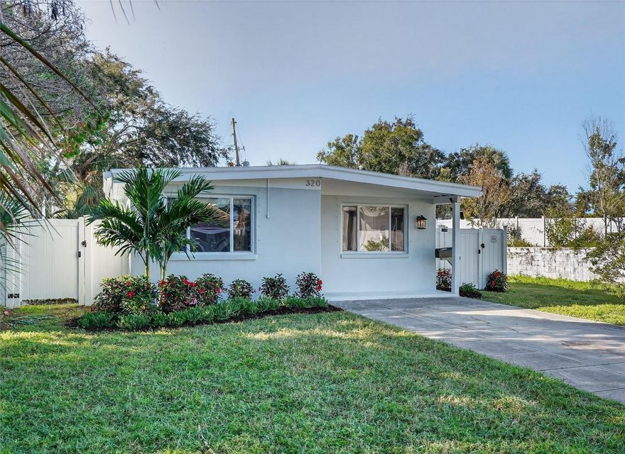 One or more photo(s) has been virtually staged. Welcome to your Florida paradise near the highly desirable Northeast area of St. Petersburg! This beautifully remodeled three-bedroom, one-bathroom property is move-in ready and packed with modern upgrades inside and out. Enjoy peace of mind with a BRAND-NEW 2025 roof and 2025 AC, along with fresh exterior paint and new landscaping that enhance the home’s curb appeal. This home is a triple threat as a great primary residence; second home; or income producing with a tenant. The inviting front porch sets the tone for relaxed Florida living. Inside, you’ll find fresh interior paint, new wood plank tile flooring throughout the main living areas and bedrooms, new ceiling fans, and modern light fixtures for a bright, contemporary feel. The spacious kitchen features quartz countertops, stainless steel appliances, and plenty of room for cooking and entertaining. A laundry room off the kitchen adds extra convenience. The updated bathroom offers a new vanity, mirror, fixtures, and a glass-enclosed shower. Step outside to your vinyl-fenced backyard, complete with a large shed for additional storage or lawn equipment. There’s plenty of space to grill, garden, and dine outdoors on the patio, or take advantage of alley access and a large back area perfect for RV or boat parking. This home is ideal for year-round living, a seasonal getaway, or a vacation rental investment. Conveniently located near Clearwater and Tampa International Airports, I-275, Downtown St. Petersburg, and the Gulf beaches, with tons of dining and shopping options nearby. Move-in ready and beautifully updated - this St. Pete gem truly captures the essence of Florida living! Schedule your private tour today!