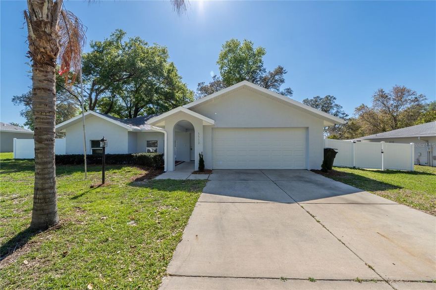 Welcome to 5912 SW 111th Place Rd, Ocala, FL 34476 — a beautifully FULLY REMODELED home in Ocala offering modern upgrades, privacy, and the freedom of NO HOA living on a FULLY FENCED HALF-ACRE LOT UNDER 300K.

This property has been thoughtfully updated from top to bottom, providing both style and peace of mind. Major improvements include a brand NEW ROOF (2026), NEW HVAC system, and a NEW WATER HEATER, giving you confidence in the home’s long-term efficiency and minimal maintenance.

Inside, you’ll find a fresh, modern OPEN CONCEPT AND SPLIT PLAN interior designed for comfortable everyday living. The updates create a clean, inviting atmosphere ideal for homeowners, first-time buyers, or investors looking for a move-in ready opportunity in Ocala. The ENTIRE FLOOR HAS 2X4 NEW GRAND TILES WITH GRAY MARBLE DESIGN, delivering a sleek and modern finish throughout.

Step outside to enjoy a spacious COVERED BACK PORCH and a FULLY FENCED backyard that offers privacy and endless possibilities—perfect for pets, entertaining, or simply relaxing. The large detached shed adds valuable storage or workspace, making it easy to stay organized.

Situated on a desirable HALF-ACRE LOT, this property offers rare flexibility with NO HOA—bring your boat, RV, trailers, or work vehicles without restrictions. Homes with this much land, upgrades, and freedom—especially UNDER 300K—are becoming increasingly hard to find in Ocala.

Conveniently located near shopping, dining, medical facilities, and major roadways, this home delivers both accessibility and space.

Don’t miss your opportunity to own a FULLY REMODELED home in Ocala with NO HOA, a FULLY FENCED HALF-ACRE LOT, and major upgrades already completed. Schedule your private showing today and see everything this property has to provide.