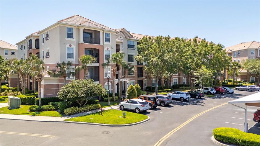 Top-Floor Gem in Bella Trae at Champions Gate!
Welcome to this well-maintained 3-bedroom, 2-bath condo in the desirable, gated community of Bella Trae. Located on the top floor, this home features a split floor plan offering comfort and privacy. The tiled entry opens to a well-equipped kitchen with Corian countertops and ample cabinetry, flowing into a spacious living and dining area ideal for relaxing or entertaining. Two oversized primary bedrooms and two full baths provide plenty of space for residents and guests.

Enjoy tranquil pond views from the enclosed patio, plus the convenience of elevator access, a covered carport, and private storage. Bella Trae offers resort-style amenities including a clubhouse, pool, fitness center, pickleball and tennis courts, putting green, and gated security. Ideally located near I-4, shopping, dining, medical facilities, and world-famous attractions. Recent updates include a new tile roof (2023), A/C (2020), water heater (2022), and all-new appliances.