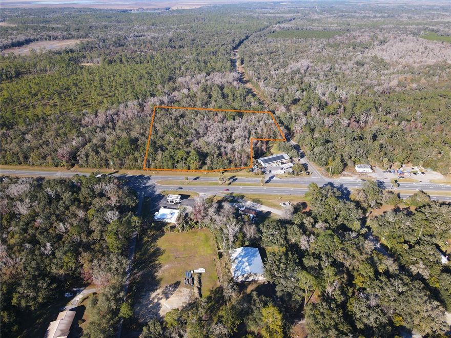 Prime Commercial Property with road frontage on US Highway 441 located in Historic Micanopy!  Located next to Pearls Country Store & Barbecue at the intersection of County Road 234 & US Hwy 441.  This 7.94 acre parcel offers road frontage on both CR 234 & US Hwy 441.  Total road frontage approximately 668 feet.  Seller offering "for sale" to potential Buyer to select "1.5 acres" of this parcel for the construction of their Business enterprise, creating a new parcel.  Additional acreage is available for sale as needed, with additional acreage price negotiable.  Zoning on this property qualifies for many uses.  Great location with daily High Traffic counts!