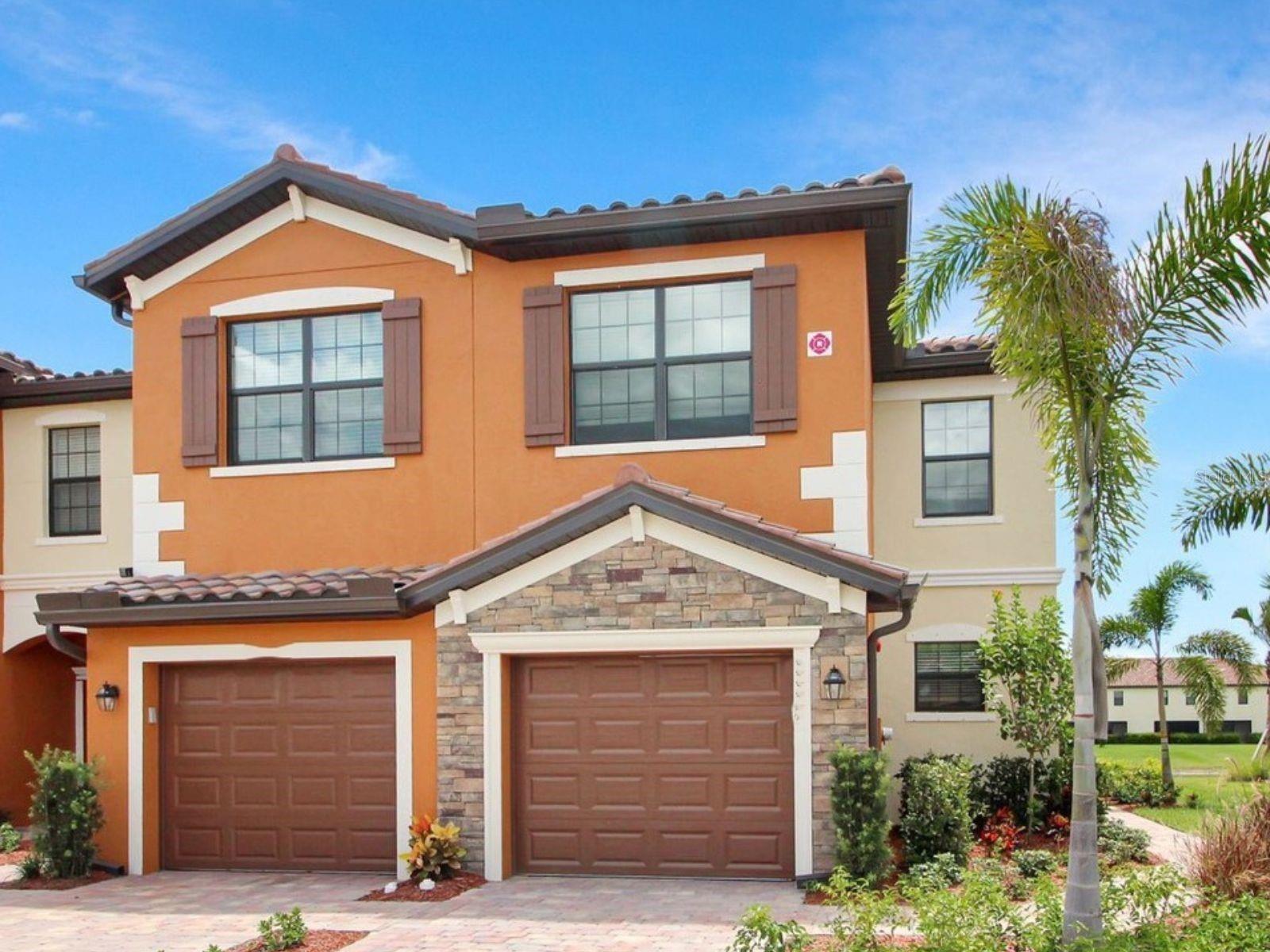 Available September 1, 2025, this Tuscan-inspired townhome has 3 bedrooms, 2 1/2 bathrooms, and a one-car garage and is located in the gated community of Gran Paradiso in Venice. Lease this end-unit townhome with a lake view with the first month’s rent and a low security deposit.
The first floor has a beautiful leaded glass door entrance that leads into a proper foyer with tons of storage, thanks to a large closet. The kitchen is perfect for entertaining and everyday living and showcases sparkling granite, an upgraded stainless steel appliance package, a convenient breakfast/serving bar, and an oversized pantry. Porcelain tile on the diagonal and wood floors are found throughout the entire first floor along with lovely decorative crown molding. Storage under the stairs and outside at the Lanai.
The Living room and the Lanai enjoy a beautiful water view that is perfect for bird watching and sunsets.
Upstairs you will find an oversized Master suite with water views and a small nook The Master bathroom features dual sinks, a walk-in shower, and 2 walk-in closets. The other two bedrooms are large on space and storage and share a full bathroom with a linen closet and an oversized vanity. The second-floor laundry is conveniently placed close to all 3 bedrooms, and an additional storage closet can be found in the upstairs landing. Upgraded fans and light fixtures have been added throughout.
Gran Paradiso enjoys 5-STAR AMENITIES including a magnificent guard gated entrance, a resort-style free-form pool and hot tub, an impressive clubhouse with a library, card/game room and billiard room, an onsite HOA staff, state-of-the-art fitness center with fitness classes, his and her locker rooms with saunas and steam rooms, tennis courts, lending library, pickle ball and many other fine amenities for which NO extra membership fee is required.
A fabulous rental at a fabulous rental rate.