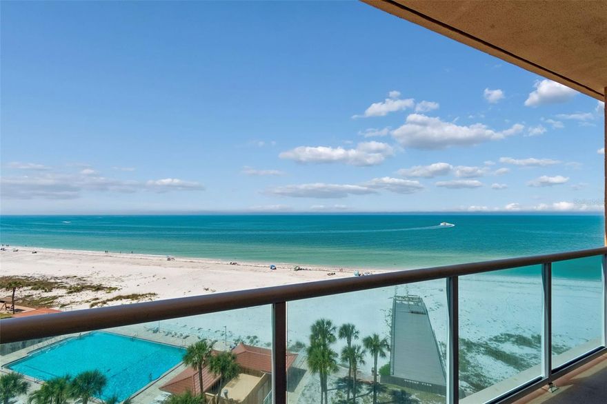 Unobstructed, panoramic open water views take center stage from this fully furnished studio residence at 880 Mandalay Ave #N703 on world-renowned Clearwater Beach. Perched on the 7th floor, this unit offers a front row seat to endless Gulf views, stunning sunsets, and the soothing rhythm of the waves. This is the view buyers come to Clearwater Beach for. Enjoy unobstructed sunsets year round from this incredible vantage point, with dolphins and manatees frequently spotted right from your unit. Designed for flexibility, the space features Murphy beds that allow for comfortable sleeping while maximizing living space during the day. The layout is simple and functional, making it easy to enjoy as is or personalize over time. The true value is in the direct Gulf frontage and breathtaking perspective, where the horizon stretches endlessly and the water becomes part of your everyday living experience. Located on the desirable north end of Clearwater Beach, this location offers both privacy and convenience. Caladesi Island State Park is approximately one mile to the north along the beach, while the pier and attractions are about one mile to the south, giving you the perfect balance of peaceful surroundings and access to everything. Clearwater Beach is consistently ranked among the top beaches in the United States, known for its powdery white sand and crystal clear water. Step outside and you are just moments from the sand, with nearby restaurants, shops, and local attractions within easy reach. Whether you are looking for a personal beach getaway, seasonal retreat, or investment opportunity, this property delivers exceptional value in one of Florida’s most iconic beachfront locations.
