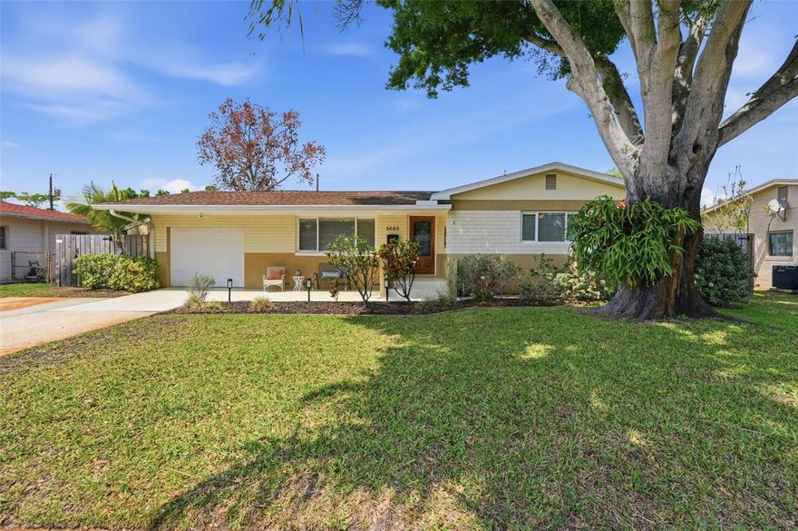 Welcome to this beautifully maintained three-bedroom, three-bathroom home in the heart of St. Petersburg, offering the perfect blend of comfort and convenience. Ideally located with quick access to the beaches, downtown St. Pete, and I-275, this home puts you close to everything while still providing a private retreat. This home has been thoughtfully updated. Major improvements completed in 2014 included windows, doors, electrical system, and HVAC ductwork, along with a newer AC system updated between 2022–2024 for added peace of mind. Inside, you’ll find luxury vinyl plank flooring throughout the main living areas, complemented by ceiling fans in those areas and the bedrooms. The spacious living room and dining room combination creates an inviting space for entertaining. The beautifully updated kitchen features stainless steel appliances, granite countertops, a modern backsplash, and abundant cabinetry for storage. A separate back family room offers additional living space, perfect for relaxing or hosting guests. The bedrooms are comfortably appointed with carpeting, including a primary suite with a private bathroom featuring a stone-top vanity, updated lighting, and a wall-to-wall closet. The second bedroom also enjoys its own private bathroom, making it ideal for guests or multi-generational living. A third full guest bathroom includes a convenient tub/shower combo. Step outside to your own private oasis: a fully fenced backyard with a screened-in pool, a covered patio for outdoor dining, and plenty of space to grill and unwind. The refreshed landscaping enhances the curb appeal, while a storage shed adds extra functionality. Additional highlights include a one-car garage and an extra-wide driveway for ample parking. Located near a variety of dining options, shopping centers, and parks, this home truly offers the best of the Florida lifestyle. Don’t miss the opportunity to make this move-in ready home your own!