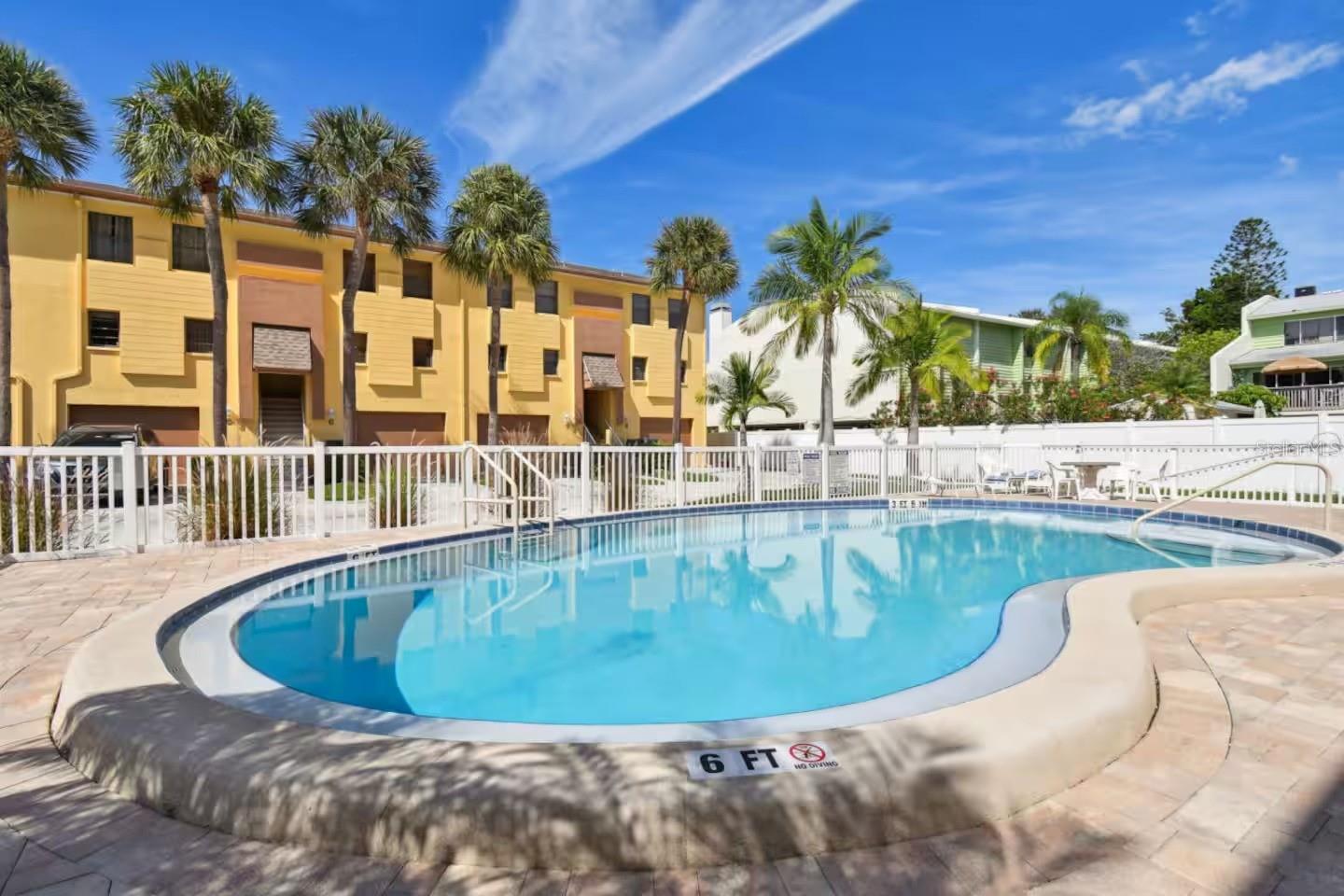 ONLY 3 BLOCKS TO THE BEACH! Enjoy a beautifully well-maintained, fully furnished home in a charming beach town! Centrally located with SPARKLING SWIMMING POOL and lots of beach toys, wagon, and beach towels. ----AVAILABLE August 14th 2025 to Nov 1st 2025 ---------- Indian Rocks Beach "IRB" is a true gem located in Florida’s Gulf Coast! Nestled between Clearwater and Saint Petersburg beaches. IRB provides an uncrowded and relaxing environment as there is only one hotel and no high-rises. This unit is near delicious restaurants, shops, and bars. There are sidewalks and bike paths all along Gulf Blvd for your walking and biking experiences. IRB is also Golf Cart friendly. Newly renovated townhome, 3 stories, stairs only, with two large balconies and a patio leading out to the pool. HOME'S FEATURES: - KITCHEN - fully stocked, upgraded, stainless steel appliances, loads of counter & cabinet space - LIVING ROOM - newer comfy couches, SMART TV - DINING ROOM - table seats 6 and breakfast bar with additional seating for 2 - HALF BATH - on 1st floor sink and toilet - 1st FLOOR PATIO - has two tables seats a total of 8, overlooks the pool - PRIMARY BEDROOM - private balcony with seating for two and seated hammock, ensuite bathroom - walk-in shower (no tub) - 2nd BEDROOM - Bunk Bed system with two twin beds and a full bed - GUEST BATHROOM - 2nd floor, tub/shower combo - 3rd BEDROOM/OFFICE - ground level, office/game area, foosball table, SMART TV, desk with ergonomic chair, and murphy bed - BEACH DAYS ready to go! (chairs, umbrella, cooler, floats, wagon) Beautifully decorated, very comfortable, the only thing you need to bring is your toothbrush! Friendly Indian Rocks Beach has tasty restaurants, quaint shops, festivals, a dog park, a nature preserve, a fishing pier, playgrounds, and parks with tennis/pickleball courts, basketball courts, a baseball field, and a skateboarding park. COMMUNITY IRB BOAT RAMP is nearby. Come and stay in a charming family beach home that many have enjoyed! ****TO MOVE IN: National criminal/credit check approximately $110/person, 1st month, last month & 1-month refundable security deposit (unless excellent credit, then $1000). AUG 2025 to Nov 1st 2025 rent $2000/month includes pest control, high speed wifi internet ADD $295 to rent for HOA FEES to cover: water, sewer, trash, recycling, pool maintenance, landscaping***NO PETS ALLOWED PER HOA unless service animals. TOTAL DUE EACH MONTH $2295 + TAX 13% per FL law FYI - MOVE OUT FEES: cleaning fee $250 (tenant does not clean - just move out)