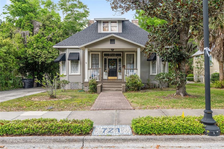 Located in Ocala’s Historic District and Golf Cart District, just 4 blocks from the Downtown Farm Market, this 2-story cottage is full of charm, character, and potential. The current floor plan configuration offers 3 bedrooms and 2 bathrooms, with the primary bedroom and both full baths on the first floor, plus 2 bedrooms and a bonus room upstairs. Original features include wood floors in many rooms, high ceilings, a fireplace in the formal living and dining area, and a double fireplace shared by the family room and primary bedroom. The cottage is positioned on the parcel with ample room for a future garage and/or pool. This home is ready for updates and restoration making it an exceptional opportunity for a buyer with vision to create a dream home in one of Ocala’s most sought-after historic neighborhoods.