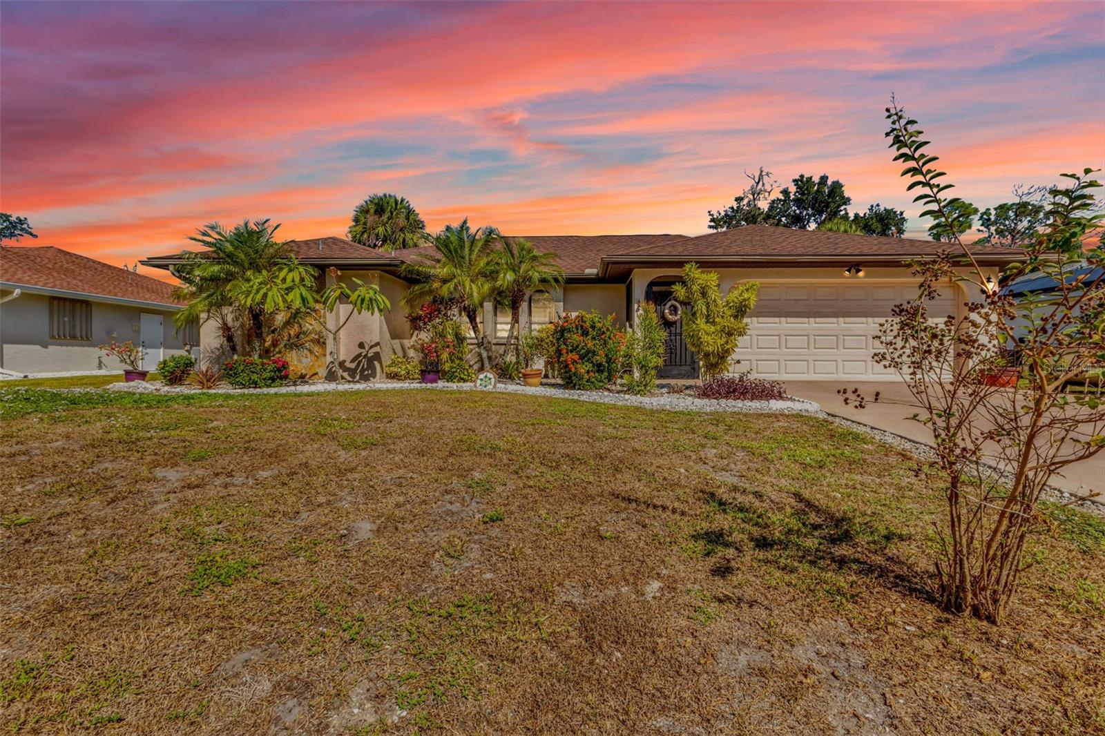 Live the Florida lifestyle you’ve been dreaming of!
This spacious 3-bedroom, 2-bath pool home offers the perfect blend of comfort and style—plus peace of mind with its X flood zone location (no flood insurance needed!). Step inside to vaulted ceilings, open living spaces, and a beautifully upgraded kitchen featuring granite countertops, custom stained-glass accents, and a bright breakfast nook.
Relax in the primary suite with its walk-in closet and spa-style bath, or head outdoors to your private heated, screened pool and covered lanai, perfect for year-round entertaining.
Recent upgrades include a new roof (under 2 years old), premium water filtration system, and reverse osmosis. With a cabana bath, indoor laundry room, and 2-car garage, this home truly checks every box.
Experience easy, elegant living in one of Florida’s most desirable areas—schedule your private tour today!