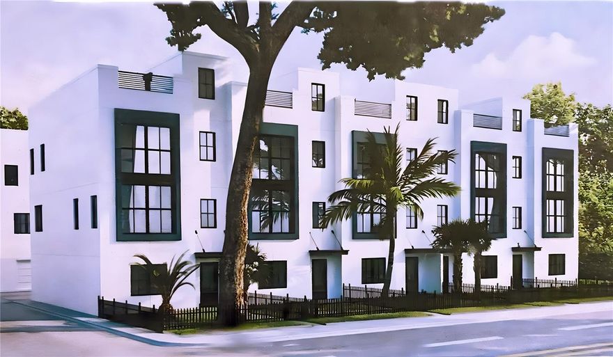 One or more photo(s) has been virtually staged. Pre-Construction. To be built. SHOVEL READY_  new construction townhome development opportunity in an established Seminole location at 13700 Park Blvd. All site work has already been fully completed, offering a major head start on execution and timeline. The property is platted into 9 separate lots, allowing for an efficient build-out and an end product that aligns with strong local demand for new construction attached housing.
The seller has two design concepts available for a buyer to consider. One option includes 3-story townhomes with rooftop terraces, and another option features a smaller-unit layout to support a different price point and absorption strategy. Drone photos and video were captured at multiple heights to help illustrate the finished vision and marketability; at approximately 55 feet, you begin to pick up water views, adding lifestyle appeal that can enhance buyer interest and support premium finishes and pricing. A key value driver is proximity to Gulf Blvd, the main beach corridor running along the barrier islands and connecting Treasure Island, Madeira Beach, and St. Pete Beach. This corridor is known for its restaurants, nightlife, beach access points, and overall coastal lifestyle—benefits that translate directly into demand drivers for end buyers and long-term resale. Another important advantage for development and ownership: the property is not located in a flood zone, which can help simplify construction planning and reduce long-term insurance concerns compared to many coastal-area projects.Permitting and execution are positioned for a smooth transition. If a buyer elects to move forward using either set of plans, the seller will have all permits ready for closing, allowing the buyer to step into a project that is ready to break ground without unnecessary delay. For investors who are not builders, there is an additional option to keep the process turnkey: the builder is willing to build the units for the buyer for an additional fee, providing a clear path for investors seeking a development project with professional execution and oversight.All supporting documentation is available upon request, including the current plan concepts and the drone media. Seller’s intent is to have all permits approved prior to closing, providing a clear path to a smooth transition and allowing the next owner to move forward without unnecessary delays.