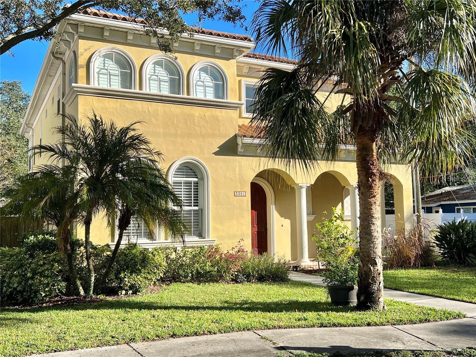 Nestled in the heart of Bayshore Beautiful and just a few blocks from iconic Bayshore Boulevard, this inviting Mediterranean-style residence blends timeless character with spacious, functional design. Step through the open entry hall into a generous kitchen featuring a butler’s pantry, built-in desk, and breakfast bar—ideal for both daily living and entertaining. Rich hardwood floors flow throughout the main level and the gated backyard with newly installed turf is perfect for play, pets, or relaxing outdoors. Enjoy both formal and casual dining options with a dedicated dining room and a cozy breakfast area that opens to the expansive family room. A beautiful fireplace anchors the space and a screened breezeway connects the home to a side-entry two-car garage. The home features four bedrooms, each with its own ensuite bath. Upstairs, the spacious primary suite includes a sitting area, dual walk-in dressing rooms, and a luxurious bathroom with double vanities, a soaking tub, and separate shower. There is also a guest suite conveniently located on the main floor. Located in one of South Tampa’s most desirable and walkable neighborhoods, this home is just minutes from the YMCA, local restaurants, popular bars, and the scenic, 4.5-mile Bayshore Boulevard—the longest continuous sidewalk in the country—perfect for walking, jogging, or enjoying the waterfront views. Schedule your showing today!