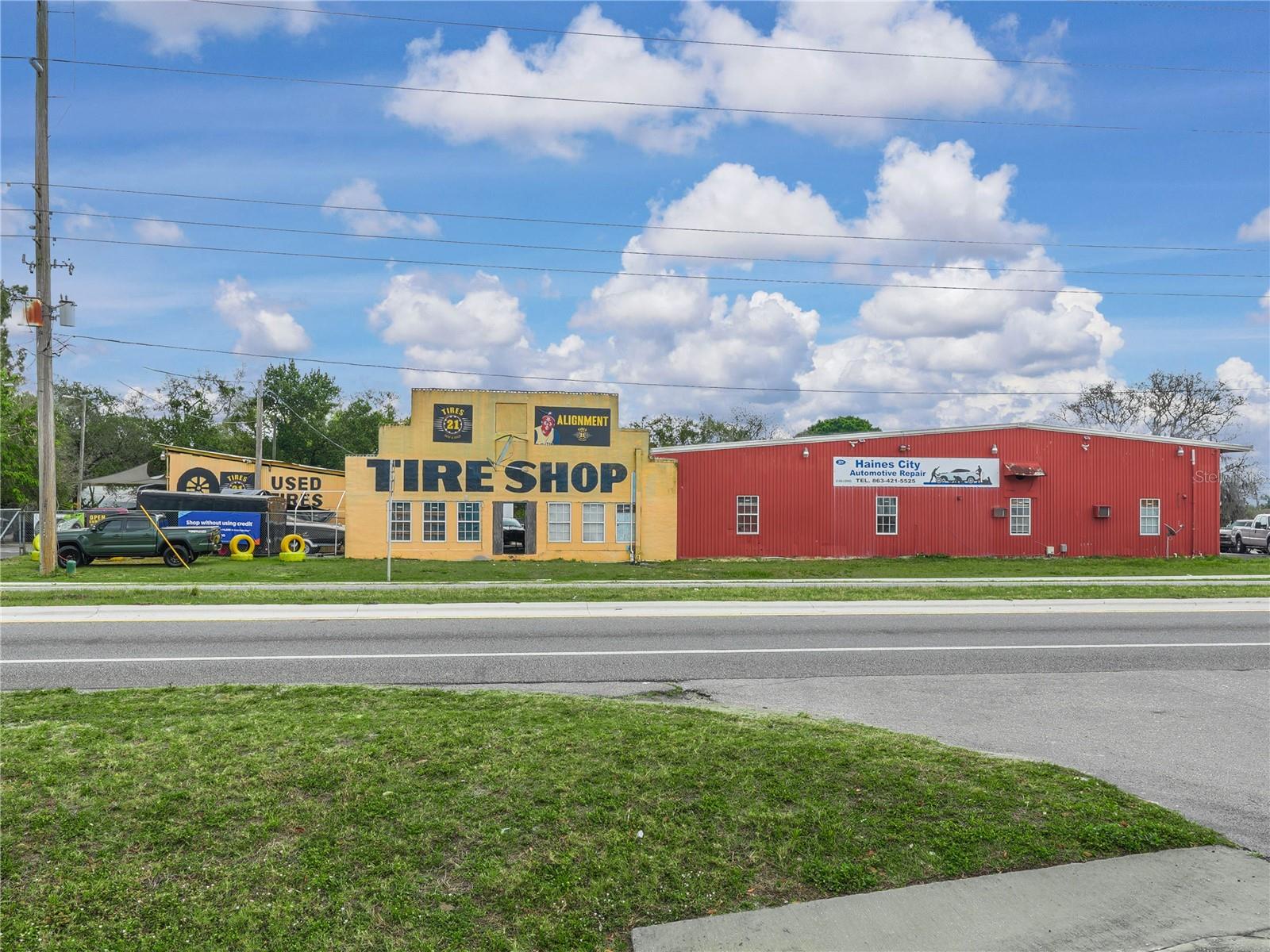 This income-producing investment opportunity in Haines City, Florida, is ideally positioned along the highly trafficked Highway 17/92.
The offering consists of a single parcel featuring two separate industrial buildings. The first is a 4,800-square-foot steel warehouse with prominent corner frontage, currently home to a well-established auto repair business. Operating successfully for several years, the business has earned 105 Google reviews with an impressive 4.3-star average rating.
The second building is a 2,400-square-foot Arch-Rib Quonset structure, currently leased to a tire shop, providing an additional steady revenue stream for the owner.
This is a rare opportunity to acquire a turn-key business—ideal for an investor seeking income or an automotive professional looking to own and operate in a prime location.
Please do not disturb or contact employees or customers.
