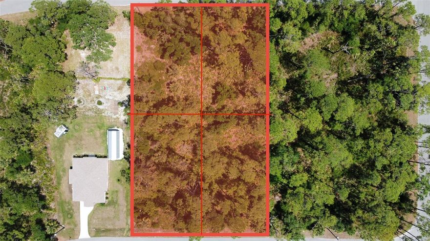 RARE OPPORTUNITY – 4 PRIME LOTS IN NORTH PORT!
Don’t miss this chance to own FOUR contiguous lots in one of the fastest-growing cities in the country – North Port, FL! These rarely available parcels offer endless potential for development, or investment.
Located just minutes from convenient highway access, this property combines the tranquility of a residential setting with unbeatable accessibility. Call today and make it yours!