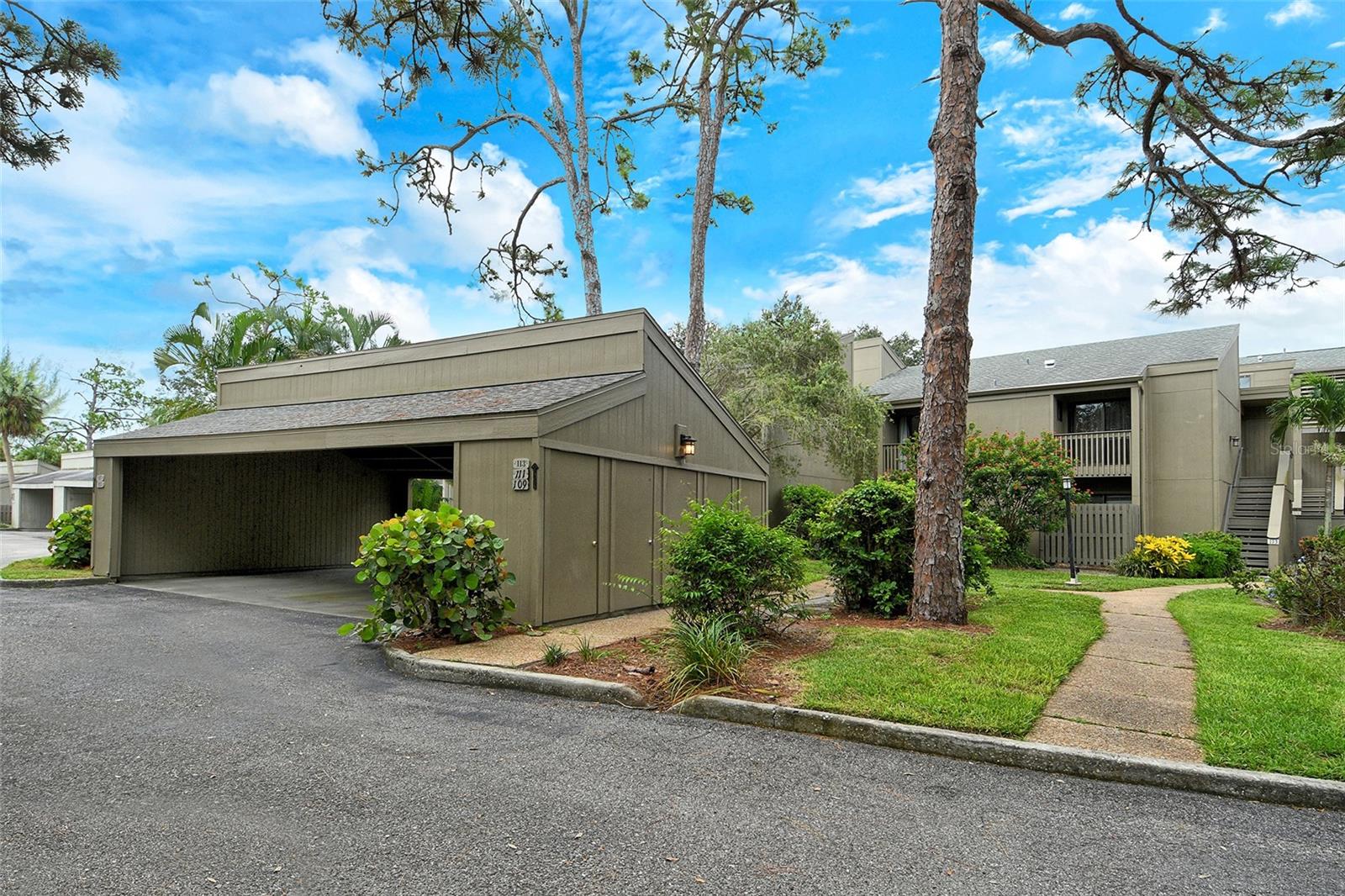 Hidden away in Osprey is the private oasis of Pine Run. You could not find a more natural setting and fantastic location, convenient to Sarasota, Venice and Gulf beaches. This immaculate, ground floor condo is being sold furnished so settling in will be easy. The updated kitchen with stainless appliances is large enough to incorporate dine-in eating, and a laundry closet with full size washer and dryer. A generously proportioned living/dining area leads to the private covered lanai with garden view. The master bedroom has a private en-suite bath and walk-in closet. Other outdoor spaces include a paved courtyard just off of the kitchen and a private interior courtyard with gazebo that can be accessed from the living room and master bedroom. Large sliders in every room allow lots of light in and you'll love the feel of sea breezes passing through when all are opened. Two exterior storage closets provide ample storage. Pine Run is a pet friendly haven for artists and the active; sitting on 20+ lushly vegetated acres, with 2 heated pools; clubhouse overlooking a lagoon teeming with wildlife; tennis; pickle ball; brick patio with fire pit; kayak storage; saunas and fitness room. The community's location is ideal: West of the Trail, near shopping/banking/medical services, parks, public beaches, nationally acclaimed Pine View School, and casual and fine dining. The Legacy Bike Trail and Blackburn Point Park with a kayak launch are minutes away and Nokomis Public Beach is a quick, convenient drive. The popular Casey Key Fish House & Tiki Bar and other waterfront dining, all within a short distance.