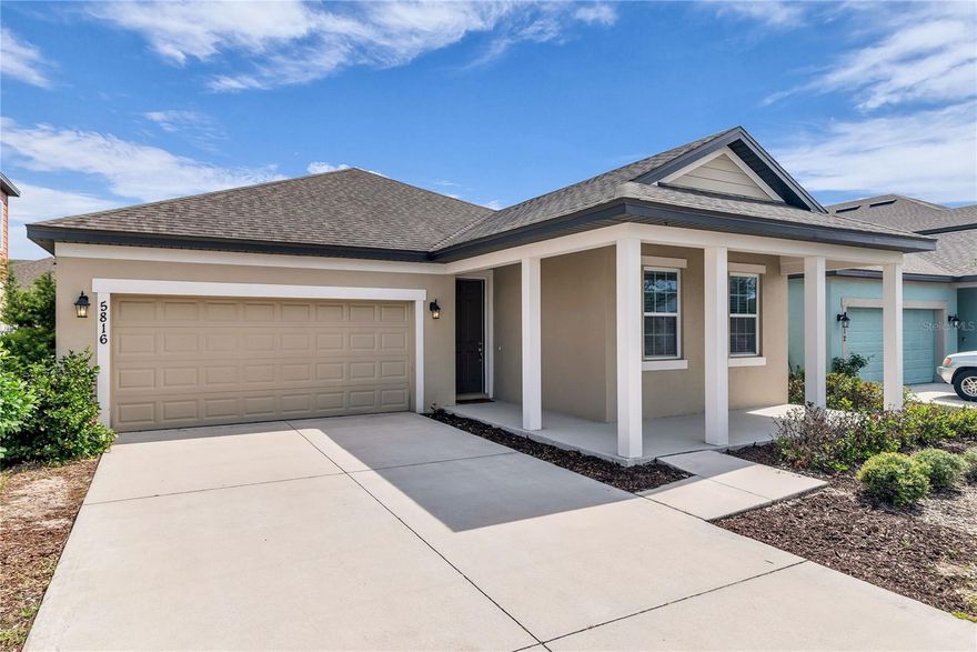Spacious 3 bed/2.5 bath in desirable Sunbrooke community in St Cloud.  The home is energy efficient construction with double pane windows, programmable thermostat, R-30 ceiling insulation, & LED lighting throughout.  There is luxury plank vinyl flooring throughout the common areas.  The home has a bright, open kitchen, with plenty of upgrades such as a beautiful 42 inch gray Wellborn cabinets, all stainless steel whirlpool appliances and 3 cm Quartz counter-top island making a great place to entertain.  This home also features both front & rear porches (with water view) Community pool is only a block away.  Convenient location with easy access to Lake Nona, Medical City, Nemours,& Va Hospital.  There is plenty of shopping & restaurants nearby.
