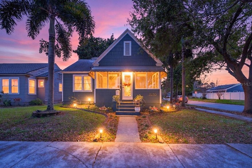 EXTRA-EXTRA-READ ALL ABOUT IT!!
On a tree lined, brick street with a corner lot sits this charming 1940 Bungalow in the coveted neighborhood of Historic Kenwood!  When entering the home you are greeted by an enclosed porch filled with natural sunlight, perfect for morning coffee.  The living room is full of original details, archways and hardwood floors.  Beyond the living space is a separate dining area just off the nicely updated kitchen with leathered granite countertops and plenty of storage.   A space that makes you yearn to entertain.  To the east of the home are two equally sized bedrooms shared by a hallway of cedar closets and an updated full bath.  To the rear of the kitchen is access to an expansive yard, perfect for BBQ's and hanging out with friends.  And if that's not enough, you have your own stay at home outdoor spa...tucked in the back of the property is your very own sauna and jacuzzi!  This home also boasts a one car garage and an outdoor parking spot for your boat.  Don't miss out on this opportunity!