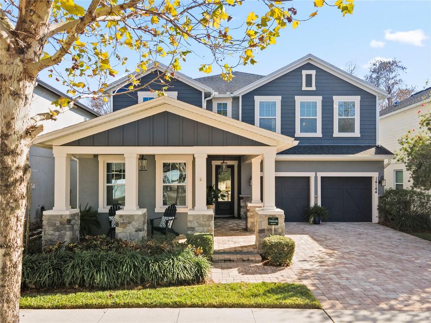 A Sanctuary of Luxury Living in Horizon West

Tucked against a serene conservation backdrop with in 10 minutes of Disney World, in the coveted Latham Park at Horizon West, this highly customized Ashton Woods Duval Craftsman doesn’t just check boxes—it sets a new standard. With 5 bedrooms, 4.5 baths, and 3,500+ square feet of thoughtfully elevated living space.

The Heart of the Home: A Culinary Masterpiece
Step inside to an open-concept sanctuary where no expense has been spared. The designer kitchen is a chef’s dream, anchored by an oversized custom island, walk-in pantry and framed by a stunning whitewashed brick backsplash.
Pro-Series Appliances: 36" gas cooktop, built-in convection microwave/oven, and a Frigidaire Professional dual-ice fridge.
Exquisite Details: Upgraded cabinetry reaching the ceiling, a dedicated valet, and a sleek butler’s pantry for seamless entertaining.
Designed for Connection and Serenity

The two-story great room commands attention with its towering ceilings and a magnificent gas fireplace, creating a warm centerpiece for cool evenings. Natural light floods the space through an additional 13 custom windows and sliders—a thoughtful upgrade that blurs the line between the indoors and the tranquil conservation view outside.

The first floor also features a versatile guest suite with a hidden gem: a remote closet-to-office conversion, perfect for the modern executive or student who values a quiet, dedicated space for work or study.

An Elevated Private Retreat
Retreat upstairs to the Master Suite, a haven of relaxation featuring elegant tray ceilings and a spa-inspired bath with dual vanities (each completely updated in 2025) and a massive walk-in closet. The enlarged bonus loft, pre-wired with surround sound, serves as the ultimate media room or secondary lounge. Three additional bedrooms and two full baths (including one ensuite) ensure ample space for family and guests alike.

Unrivaled Upgrades & Smart Integration
This home is engineered for peace of mind and effortless maintenance:
Protection & Security: 3M Hurricane-tinted window film, a fully monitored security system with fire/smoke integration, and a Pest Guard system.

The Tech Suite: Fiber optic connectivity via Quantum, and a Wi-Fi Enabled Smart irrigation system that adjusts automatically based on the weather forecast.
Exquisite Finishes: Next-Gen Shaw flooring, quartz countertops, bronze fixtures, and custom stonework on the facade.
Exterior Excellence: A screened lanai with dual sliders, security fencing in the backyard, and a three-bay tandem garage (15x9 third bay) for the car enthusiast or extra storage.
From the underground utilities and French drains to the high-end water softener and gas dryer hookups, every detail has been meticulously curated to provide a turn-key experience of the highest caliber.
Your forever view is waiting. Schedule your private tour of this Horizon West masterpiece today.