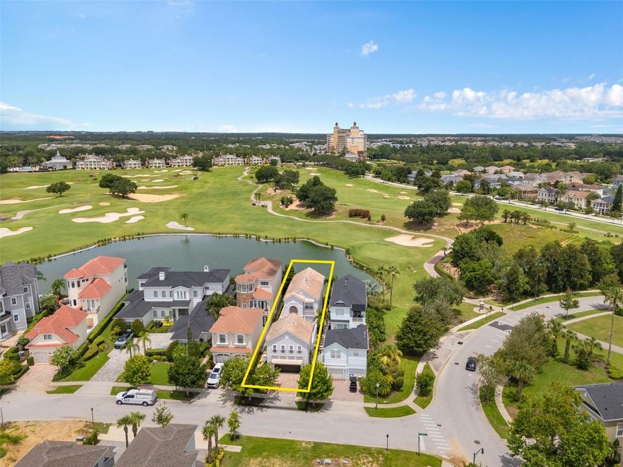 Active Club Membership! Offered fully furnished and turnkey! Positioned along the Arnold Palmer Legacy Golf Course, this 5-bedroom, 4.5-bathroom home offers panoramic water and golf views from multiple vantage points. Located near the center of Reunion Resort, the property provides quick access to the community’s restaurants and signature amenities. At the center of the home is a private courtyard featuring a heated pool, spa, summer kitchen, and outdoor shower. The main entry opens to a two-story foyer that leads to the kitchen, living and dining rooms, a powder room, and one bedroom suite with its own bathroom. Upstairs, the primary suite includes a cathedral ceiling, dual vanity, separate shower, soaking tub, and a private balcony overlooking the golf and water views. A third ensuite bedroom is also upstairs. The detached garage apartment, accessed from the courtyard, includes a kitchenette, two bedrooms, and a shared full bathroom, providing a private retreat. The 2-car garage has been converted into a media and game room, providing an additional 625 square feet of functional living space.

Spanning 2,300 acres just 7 miles south of Walt Disney World, Reunion Resort is the only destination in the world featuring 3 signature golf courses designed by Jack Nicklaus, Arnold Palmer and Tom Watson. Reunion is also home to the Leadbetter Golf Academy. Onsite dining options include Eleven, 7593 Chophouse, Traditions, Grande Lobby Sushi Bar, the Clubhouse, the Cove, and Drifters at the waterpark. The water park features a lazy river, slides, outdoor games, and an aquatic playground. The gift shop in the Grande offers sundries and Starbucks coffee. Complimentary shuttles to the Disney transportation and ticket center leave from the Grande daily. Additional amenities include Camp Reunion, the tennis and pickle ball center, bocce ball, miniature golf, foot golf, fitness center, playgrounds, dog park, various community pools including a roof top pool on the 11th floor of the Grande, and more. Zoning for short term rentals allows homeowners to rent their property by the night providing a great opportunity for investors. Reunion also works great as a primary residence or a private vacation retreat. The resort offers three separate 24 hour guard gated entries and one owner/resident only entry.