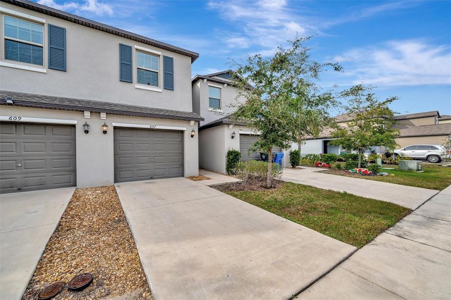 Welcome home to this beautifully updated, move-in-ready townhome in the heart of Ruskin, where modern finishes meet comfort and convenience. This spacious 3-bedroom, 2.5-bath residence has just been refreshed with brand-new luxury vinyl plank flooring throughout and a fresh, neutral interior paint palette, creating a clean, contemporary look that feels both stylish and welcoming. The open-concept layout offers an abundance of natural light and flexible living space, perfect for today’s lifestyle. The kitchen flows seamlessly into the main living and dining areas, making it ideal for entertaining or everyday living. Upstairs, you’ll find generously sized bedrooms, including a private primary suite with ample closet space and an en-suite bath. Additional bedrooms are well-proportioned and perfect for other occupants, guests, or a home office. Enjoy the ease of low-maintenance living, with exterior upkeep handled for you, and the convenience of a newer construction home (2020) that offers modern systems, energy efficiency, and peace of mind. Located in a well-kept community with low HOA fees, no CDD, and easy access to I-75, shopping, dining, schools, the new Moffit Center, and Tampa Bay’s major employment centers. Ready for immediate occupancy — perfect for renters seeking a clean, updated home they can enjoy from day one.
