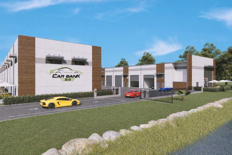 Pre-Construction. To be built. Welcome to Car Bank 2.0, Sarasota’s premier, private garage condominium community in the heart of Palmer
Ranch. This exclusive enclave offers 26 individually owned garage condos, perfect for *CAR COLLECTORS, 45' RV OWNERS, HOBBYISTS, ARTIST STUDIO, WINE STORAGE, WORKSPACE* seeking secure,
high-end storage with exceptional convenience and customization. Each unit features solid concrete tilt-wall construction, designed to withstand
150 mph hurricane-force winds, with two sizes, units 1-13 are approx. 1,008 sq. ft. (42’D x 24’W) and 21.5' interior ceilings—ideal for
mezzanines or car lifts. Units 14-26 are approximately 1,375 sq. ft. (55'D x 24'W) and ideal for larger collections and/or 45' motorcoaches.
***UNIT 11 is 24'W X 42'D. *** Interiors are fully insulated and climate controlled with a quiet, efficient HVAC split system, 14' x 14' insulated
motorized overhead door, and separate walk-in door. Additional features include a half bathroom, utility sink, fire sprinkler system, LED lighting
package, high-speed internet wiring, multiple GFCI outlets, RV hookups (including optional 50-amp service), and high-quality concrete floors
ready for customization. The gated community provides 24-hour computerized access, monitored surveillance cameras, and 60'-wide driveway for
easy maneuvering and privacy. The owner's clubhouse will be a space where neighbors can gather to share their passion, host private
celebrations and car shows or watch parties. The space will include a bar and serving area, indoor and outdoor seating, television, and patio
overlooking the serene pond. At 28' above sea level and located just minutes from I-75, Sarasota’s dealership row, the Legacy Trail, and 3.8 miles
from Siesta Key, this is the ultimate combination of location, security, and functionality. Optional upgrades include individual backup generators,
mezzanines, hydraulic lifts, cabinetry, epoxy or polished concrete floors, specialty lighting, sound systems, and additional security packages. With
low monthly HOA fees, top-tier construction, and a prime Sarasota location, Car Bank 2.0 offers more than storage — it’s a lifestyle. Model
available for viewing at Car Bank SRQ!