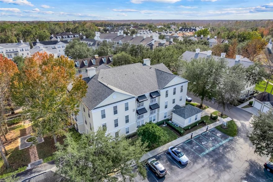 Priced to sell! Don’t miss this gorgeous 2-bedroom, 2-bath corner condo on the 3rd floor, featuring soaring ceilings and an abundance of natural light. This well-designed home offers a dedicated work station and a cozy, functional kitchen perfect for today’s lifestyle. Located on the east side of Celebration near the 417 exit, this unit sits directly across the street from the community clubhouse, swimming pool, fitness center, tennis and pickleball courts, and playground. Electric vehicle charging stations are conveniently located next to the building Electric vehicle charging stations are conveniently located next to the building. Residents of the Georgetown community enjoy access to additional Celebration amenities, and you’re just a short walk to the popular downtown Celebration with its shops, restaurants, and events. Plus, you’re only minutes from all the magic of Walt Disney World. With an affordable HOA, this condo makes an excellent primary residence or a strong rental investment. Move quickly this home is priced to sell!