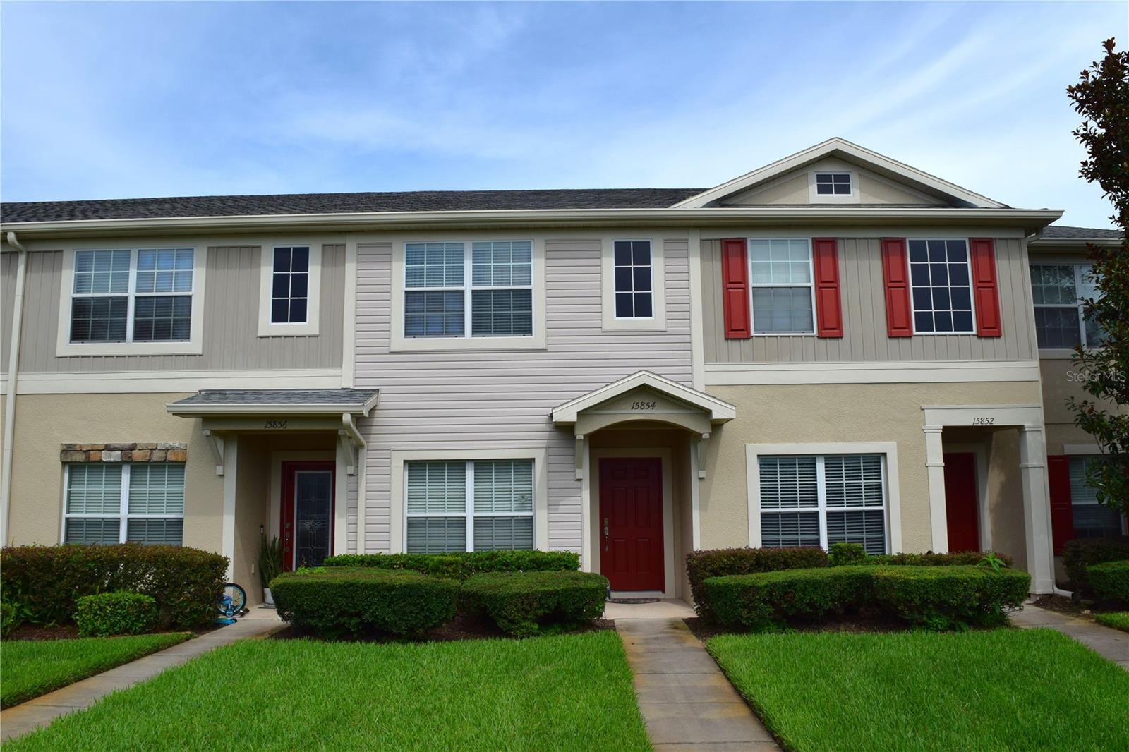 Welcome to this charming 2-bedroom, 2.5-bath townhome in a gated community with serene pond views! Step inside to find a spacious first floor featuring a den, an open-concept living and dining area, and a convenient pass-through to the kitchen—complete with stainless steel appliances and pantry. Sliding glass doors lead to a concrete patio overlooking the pond with a small storage area. A half bath is also located on the main level for guests. Upstairs, you'll find the laundry area and two generously sized bedrooms. The primary suite offers a walk-in closet and a private bath with a walk-in shower. The guest bedroom is adjacent to a full bath with a tub/shower combo, ideal for visitors or family. Enjoy the peace of mind of a gated community that includes a swimming pool and trash service. Don’t miss out on this move-in-ready home awaiting your personal touches.