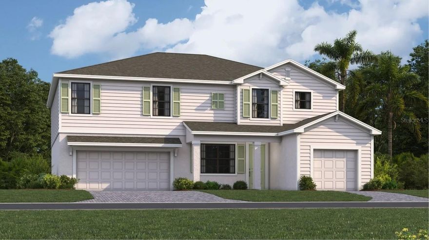 Under Construction. This expansive two-story home is the largest plan in the collection. On the first floor is a living room, formal dining room, open living space with a kitchen, bedroom suite and an attached lanai for outdoor activities. Upstairs hosts the owner’s suite, three secondary bedrooms and a cozy loft overlooking the Great Room. For those who call Rye Ranch® home, this community puts you close to countless shopping, dining and entertainment options. Embark on adventures like never before at amazing parks and recreational sites just nearby. Right across the street are highly rated schools, perfect for growing families. Prices, dimensions and features may vary and are subject to change. Photos are for illustrative purposes only. Estimated delivery date is May/June 2026.