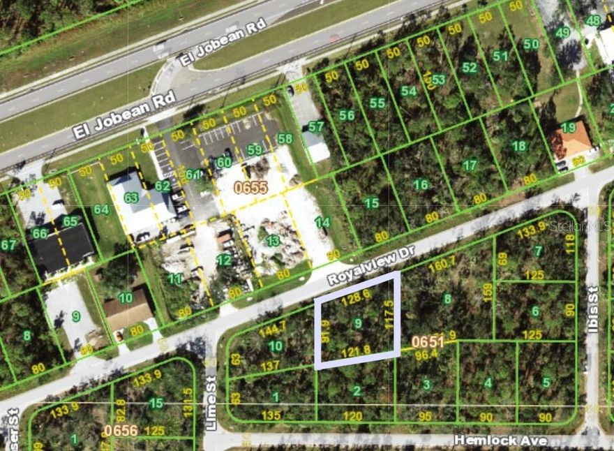 Opportunity and flexibility in a prime Port Charlotte location. This OMI-zoned commercial lot offers approximately 12,560 square feet (128x92x122x118), providing ample space for a variety of professional, medical, or investment uses. The property sits just off Hwy 776 (El Jobean Rd), offering strong visibility and easy access to nearby residential communities and major routes.
Looking for more space? The adjoining corner parcel at 1910 Royalview Drive is also available, creating the option to combine both for over half an acre and 264 feet of street frontage. OMI zoning allows for 26 different uses — request the county zoning code for full details.