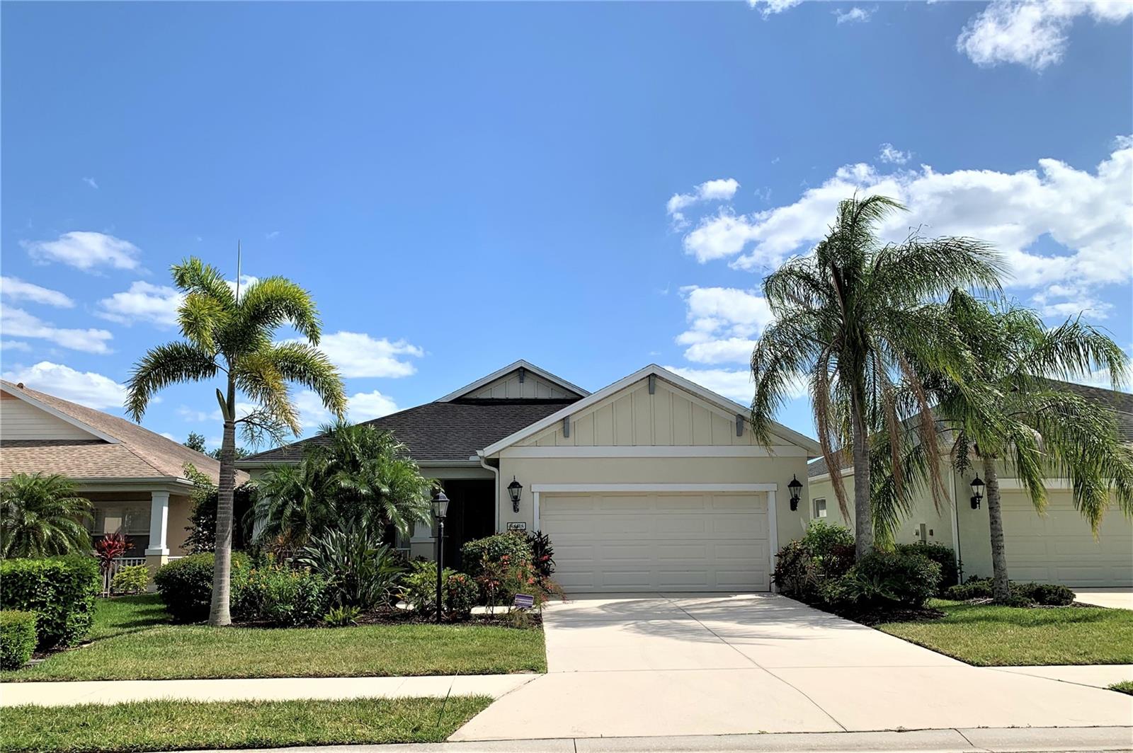 Beautiful 3 bedrooms, 2.5 baths and a study/den/office in the gated community of Woodbrook. The 2222 square feet house has open floor plan design, ceramic tile in the living area, kitchen area, hardwood floor in the office, and carpet floor in the bedrooms. The kitchen offers, granite countertops, gas stove, microwave, oven, dishwasher, cabinets, and walk-in pantry. Walking through the slide door, a large screen covered lanai features heated pool and spa with private backyard. The house has custom adornments throughout including coffered ceilings, crown molding, and plantation shutters. The community offers secure gated-entry, heated community pool and spa, sidewalks throughout and playground. It is conveniently located close to UTC mall, Nathan Benderson Park, shopping centers, restaurants, hospitals, and to downtown Sarasota, Lakewood ranch, Sarasota/Bradenton airport, a short drive to beaches, and easy access to both US-301 and I-75!