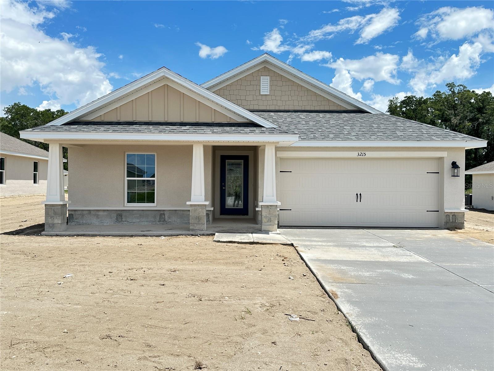 Under contract-accepting backup offers. Under Construction. Under Construction. Brand new CONCRETE BLOCK home under construction! Estimated completion is approx Sep pending any setbacks beyond the builders control. Brand new 3 bedroom/2 bath home in the desirable community of Oak Hill Plantation with public water/sewer and LOW HOA fees. Upgrades include: Craftsman stone exterior, tile in all areas except bedrooms, shaker style cabinets with pull bars, high-definition beveled-edge countertops, separate tile shower with light in primary bath, stainless steel appliances, covered rear porch, and in-wall pest system. Very open floor plan great for entertaining! TAEXX pest control system built in home. At 1mile from shoppings, Restaurants, Appleton Museum of Art, Silver Springs Park and more. Home comes with a 1-year builder warranty and 10-year structural warranty. Renderings for illustrative purposes only. Prices & Promotions are subject to change without notice. Pictures are from similar home with same floor plan. Colors and upgrades may vary. Builder helps with closing costs when Buyer pays cash or closes with a Seller approved lender.