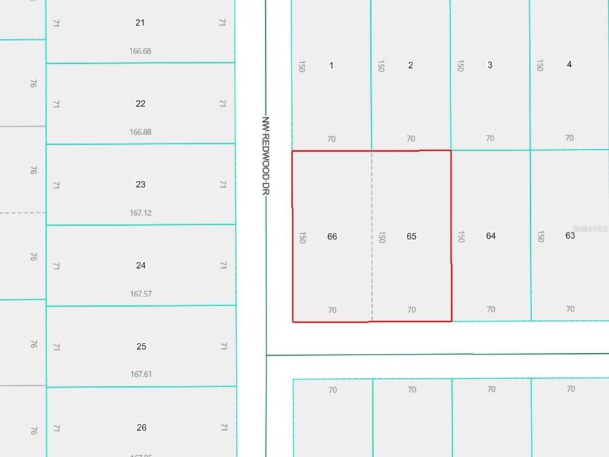 Almost a half Acre (.48) Corner Lot in Rainbow Lake Estates. This could be a great site to build your new home. This parcel has two lots and could be broken up to build one home and sell the other lot or build and have a large yard. Short Drive to Shopping, Dining, Rainbow River and the Gulf of Mexico. Don't let this property get away!