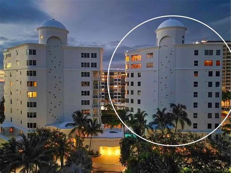 PRICE DROP . . . MOVE IN READY . . . MOTIVATED SELLERS . . . LUXURIOUS PANORAMIC VIEWS OF SARASOTA BAY, DOWNTOWN SARASOTA AND JOHN RINGLING CAUSEWAY . . . EVERYTHING SARASOTA HAS TO OFFER RIGHT OUT YOUR DOOR . . . DOWNTOWN WATERFRONT LIVING . . . EXCLUSIVE 6TH FLOOR CONDO . . . BREATHTAKING SUNSETS.  This 4 Bedrooms, 4 Full Baths, entire 6th-floor residence is nestled at downtown Golden Gate Point.  Golden Gate Point is boutique living
with only 16 residences in two towers on a 22-acre peninsula surrounded by Sarasota Bay and downtown. The interior design is both modern and refined creating a warm and inviting atmosphere.  The elevator opens to your front door and you are immediately captured by the open floor plan and wall of panoramic windows showcasing the scenic surrounding views and natural light from every direction.  The gourmet kitchen features top-of-the-line stainless steel appliances, custom cabinetry, granite countertops and gas range for both function
and style.  The primary suite is a private retreat complete with spa-like bathroom, spacious walk-in closet, his and her vanities.  The 3,000 square feet of living space with 4 bedrooms and 4 full baths is ample room for family members and guests to enjoy their own private getaway.  Two of the guest rooms have an en-suite full bath for an all-encompassing guest suite.  Other special features about this
property include secured access, a 2-car garage, storage closet, resort style amenities with heated pool, spa, workout facility, movie room, community room with kitchen and an additional guest suite if separate privacy is preferred.  Golden Gate Point is known for its location, beautiful mature landscaping and close-knit neighborhood.  Everything you need is right out your door with shopping, dining,
arts, entertainment, water sports and downtown Sarasota.  This location is near St. Armond’s Circle and surrounded with beaches in every direction.  This beautiful condo epitomizes luxury living in the heart of Sarasota.
