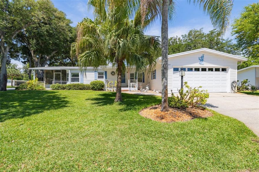 RARE FIND!  3 BEDROOM, 2 CAR GARAGE, LARGE SCREEN PORCH WITH SEPARATE PATIO FOR YOUR BBQ GRILL.  IMMACULATE ALL FURNISHED HOME ON CORNER Lot (don't need furniture it will be donated).  Eat-in kitchen with bay window.  Luxury plank floor throughout and a few areas tile.  NO CARPET! HOA includes cable, internet, one outside storage for either a boat or RV when available.  Resident only boat ramp into the intracoastal, amenities galore -  few are pickleball, tennis, card games, new clubhouse being constructed (no finish date yet).  

R00f 8/22,A/C 11/24 smart thermostat. 3 ton, hot water heater 2013, wall oven 3/2011

Above all - priced right!