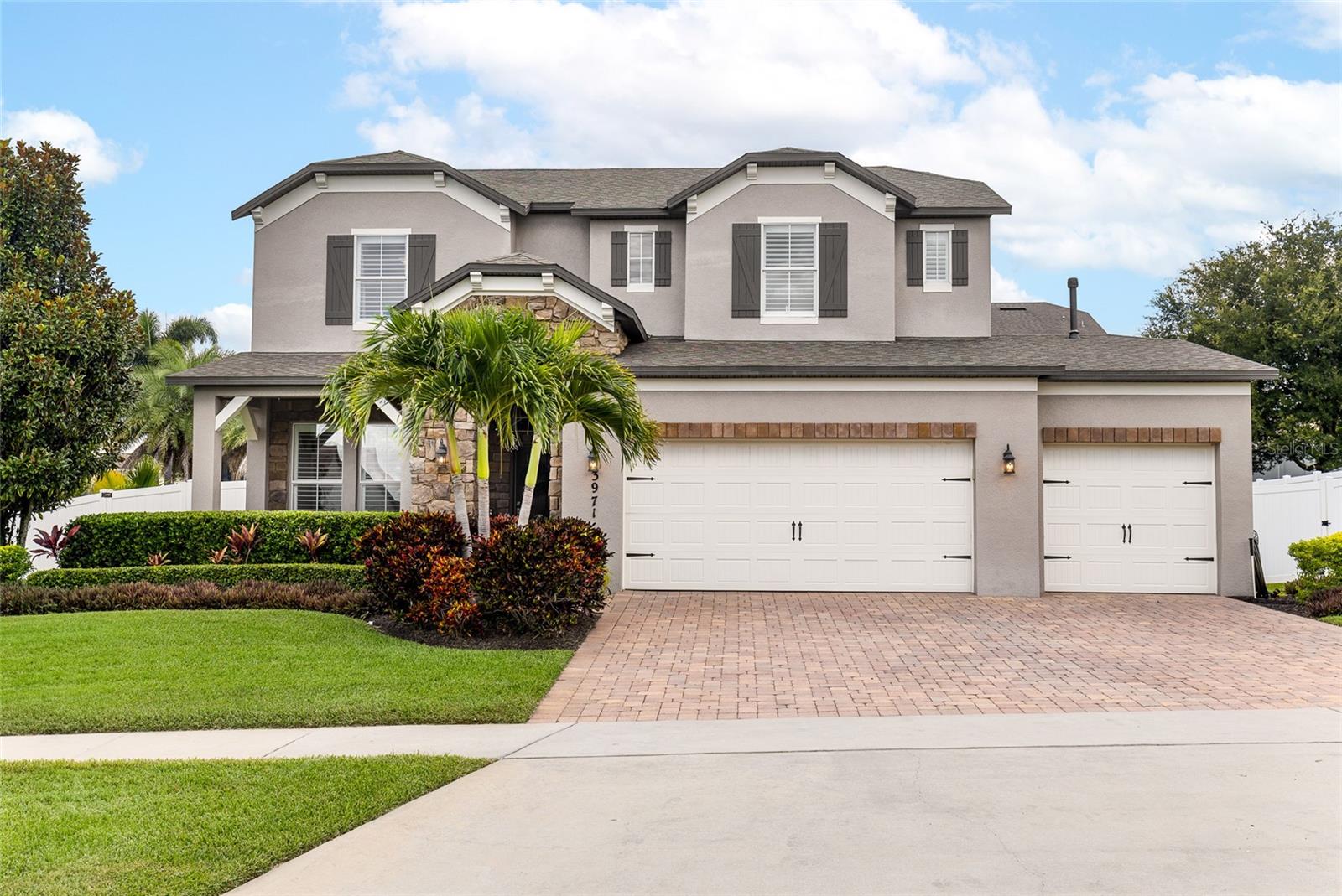 This Beautiful Home is MOVE IN READY!!!!!! With 4 Bedrooms (Primary downstairs) a HUGE LOFT Family Room and a 3 CAR GARAGE there is plenty of space for all of your needs! Features Include: Huge Living Room downstairs * Huge Family Room Upstairs * Huge Kitchen with Island perfect for Entertaining Large Groups, Quartz Counters, Butler Pantry & Walk In 5'x5' Pantry, Dual Ovens, Refrigerator, Gas Stove, Eat In Space PLUS ALL kitchen & both bathroom cabinets professionally repainted with Ceramic Finish by AE Refinishing 2024 * Oversized Primary Bedroom and Bath with 7'x10' Walk In Closet, Upstairs 3 Bedrooms with Bath which features New Tile Shower Ceramic Finish by AE Refinishing 2025 * Fresh Paint in A Majority of the Home * Landscaping professionally installed and maintained * Lawn fertilization paid for till end of year
Professional Roof Wash August 2025 * AC Serviced & Inspected August 2025 by Kalos * Plantation Shutters throughout Home * Fenced Backyard * Fiber Optic Internet * 3 Car Garage Has Overhead Storage plus Shelves * Gas Water Heater (Home Features Underground Gas) * Bonus: The yard is designed for a pool BUT the community Pool is just down the street!