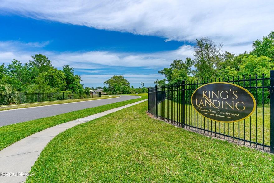 Welcome to Kings Landing - Port Orange's Premier New Development. Looking to build your dream home in the heart of Port Orange? Discover Kings Landing, a brand-new community offering spacious 1-acre and ½-acre homesites nestled in one of the most desirable locations in town. If you want complete control over your custom home—without being tied to a builder's limited selections—this is the community for you. At Kings Landing, you're free to choose your own custom home builder and bring your personal style, vision, and design to life. Whether you're looking for more space, privacy, or a blank canvas to create something truly unique, Kings Landing offers the perfect setting. Ideally located near top-rated schools, shopping, dining, and just a short drive to the beach, it blends everyday convenience with luxury living. With limited lots available, don't miss your chance to own a piece of this rare opportunity. Your dream home starts here. All information deemed to be accurate but cannot be guaranteed. Buyers and Realtors are advised to verify.