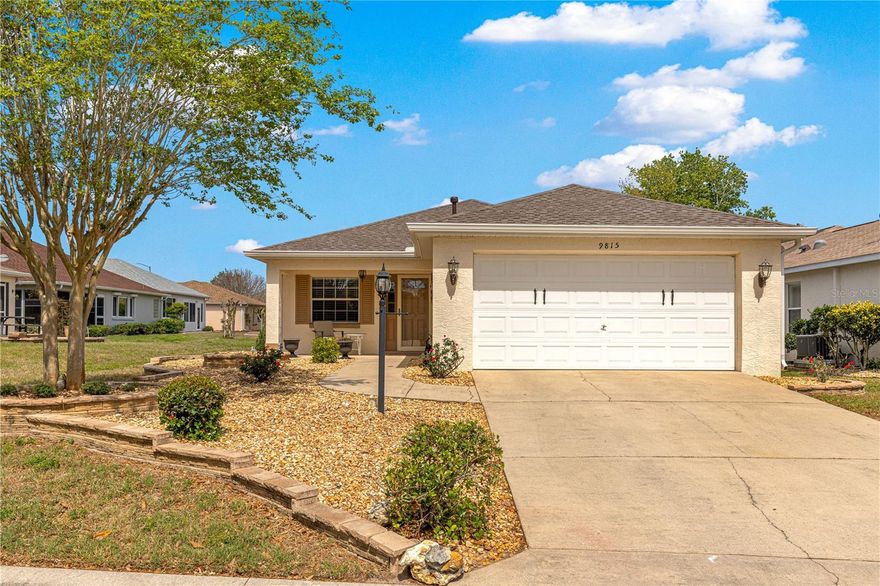 UNIQUE, UPDATED & MOVE-IN READY – TURN-KEY HOME IN PREMIER 55+ COMMUNITY! Discover this beautifully customized Atwell model offering 2 bedrooms, 2 baths, and a 2-car garage in the highly sought-after On Top of the World community in SW Ocala. Perfectly positioned on a premium lot with green space to the side and expansive privacy in the rear, this home delivers both comfort and tranquility. Step inside to an open-concept layout with sightlines straight through to the outdoor living space—creating an inviting, airy feel from the moment you enter. The spacious great room (18x18) is perfect for relaxing or entertaining and opens to a brand-new 12x20 birdcage and paver patio (2022)—ideal for grilling or enjoying peaceful Florida evenings. The kitchen has been thoughtfully updated with new countertops, custom backsplash, deep sink, upgraded faucet, and gas appliances—making it both stylish and functional. Enjoy a split-bedroom floor plan for added privacy. The guest suite features brand-new LVP flooring and a fully updated bath with a granite vanity, comfort-height toilet, and modern finishes. The primary suite, tucked away in the rear, offers a large walk-in closet and an upgraded en suite bath with new granite vanity, step-in shower, and added storage. Additional highlights include: NO carpet – brand-new LVP in bedrooms, NO popcorn ceilings, Updated lighting and ceiling fans throughout, HVAC systems (2017 & 2019), Custom stacked stone landscaping and charming front porch. This home is being sold turn-key (excluding select personal items), making it truly move-in ready—just bring your suitcase and start enjoying the Florida lifestyle. The monthly HOA fee includes basic Spectrum cable, roof repair & maintenance, exterior painting every seven years, exterior maintenance and insurance, landscaping, trash & recycling, 24/7 guarded gates and all the amenities that OTOW has to offer; three pools (2 outside & 1 inside & another under construction), two state of the art fitness centers, pickleball, billiards, archery range, corn hole, bocce ball, tennis, shuffleboard, horse shoes, remote control flying field and race cars, 175+ clubs, woodworking shop (extra fee), library, and much, much more! A golf cart community with access to three shopping centers.