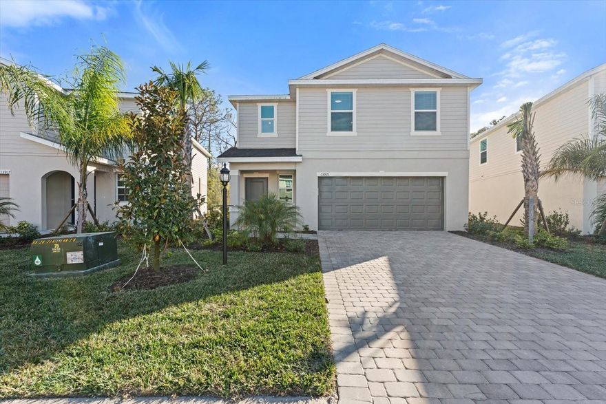 Welcome to your new home in Aurora at Lakewood Ranch!
Built in late 2024, this stunning 4-bedroom, 2.5-bath, two-story home beautifully blends modern design, quality construction, and everyday comfort. From the moment you step inside, you’re greeted by a bright, open floor plan that invites gathering and connection. The kitchen is a showstopper, featuring sleek quartz countertops, stainless steel appliances, and a stylish backsplash added after construction—perfect for both casual family meals and hosting friends. The adjoining dining area showcases an elegant accent mirror wall that adds depth and sophistication, while the spacious living room centers around an upgraded electric fireplace for cozy evenings in.
Upstairs, you’ll find all four bedrooms, including a peaceful primary suite with a generous walk-in closet and spa-like bath retreat. The conveniently located upstairs laundry room makes day-to-day living effortless—no more hauling baskets up and down the stairs!
Built with durability and safety in mind, the home is concrete block construction all the way up and features HURRICANE-IMPACT WINDOWS throughout, providing lasting peace of mind during Florida’s stormy seasons.
Step outside to your private backyard oasis overlooking a serene preserve. The premium lot offers plenty of space to design your dream outdoor retreat—imagine a sparkling pool, an extended lanai, or a cozy firepit for evening relaxation under the stars.
Living in Aurora at Lakewood Ranch means enjoying a low-maintenance lifestyle with lawn care and Internet included in the HOA. The community offers a sparkling pool and a fun tot lot, giving you the perfect blend of relaxation and recreation.
You’ll also love the unbeatable location—just minutes from top-rated schools, LECOM, downtown Lakewood Ranch, and Waterside Place, where you can shop, dine, and enjoy weekend markets or live music by the lake. Sports facilities, golf courses, and parks are nearby, and with quick access to I-75, you can easily reach Sarasota, St. Pete, Tampa, and Florida’s world-famous Gulf Coast beaches.
Whether you’re relocating, upsizing, or simply ready for a fresh start in one of Florida’s most desirable master-planned communities, this home checks every box—new, stylish, low-maintenance, and perfectly located.
Come see why life truly is better in Lakewood Ranch!