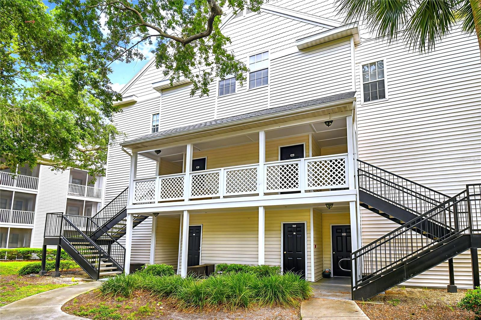 Welcome to the pet-friendly, gated community of Bentley at Cobb's Landing! This move-in ready 2-bedroom, 2-bath + LOFT condo exudes a light and bright ambiance throughout. The spacious kitchen boasts granite countertops, wood cabinets, stainless steel appliances and neutral ceramic tile. Both bedrooms offer walk in closets and attached bathrooms. Upstairs has a versatile 20x8 loft, which overlooks the living room below, providing additional space. Enjoy a water view from the screened in patio. Outside, residents have access to a wealth of amenities including a community pool and spa, paved deck with grills, playground, basketball court, clubhouse and fitness facility, entertainment area with a fireplace, and a car wash station. Close to schools, shopping and beaches. Plus, enjoy peace of mind with a NEW HVAC (2024).