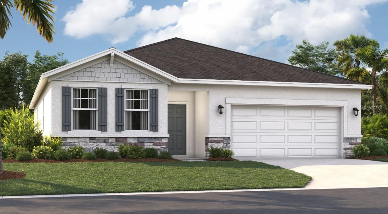 One or more photo(s) has been virtually staged. Under Construction. Beresford Woods is a vibrant community in historic DeLand, Florida! Close to Orlando and Daytona Beach, it offers modern amenities and the opportunity to enjoy Florida's natural beauty. Explore nearby shops, restaurants, and historic sites. Easily reach popular destinations with access to I-4, the Central FL GreeneWay, and the future DeLand Sunrail Station. For outdoor enthusiasts, Beresford Woods is a dream come true. Whether you enjoy biking, boating, hiking, picnicking, fishing, or any other outdoor activity, you'll find endless opportunities at the nearby local parks. Just 2 miles away, Lake Beresford Park features a variety of hiking trails, two pavilions, two playgrounds, and even a 1.8-mile multi-use trail that connects to the popular Spring-to-Spring Trail. If you prefer to stay close to home, enjoy lounging by the community pool, relaxing in the cabana, or letting the little ones have fun in the playground.
The Webber is a spacious 2,210-square-foot single-story home featuring four bedrooms and three bathrooms. The kitchen overlooks the dining and living rooms, while the outdoor patio off the living room provides plenty of natural light throughout the main living area. Tucked away at the front of the home is the second bedroom with an ensuite bathroom, offering plenty of opportunities. With a spacious primary suite located at the rear of the home and three additional bedrooms, the Webber is the perfect new home for all buyers. Don't miss your opportunity to join this vibrant community! Contact us today to schedule an appointment!