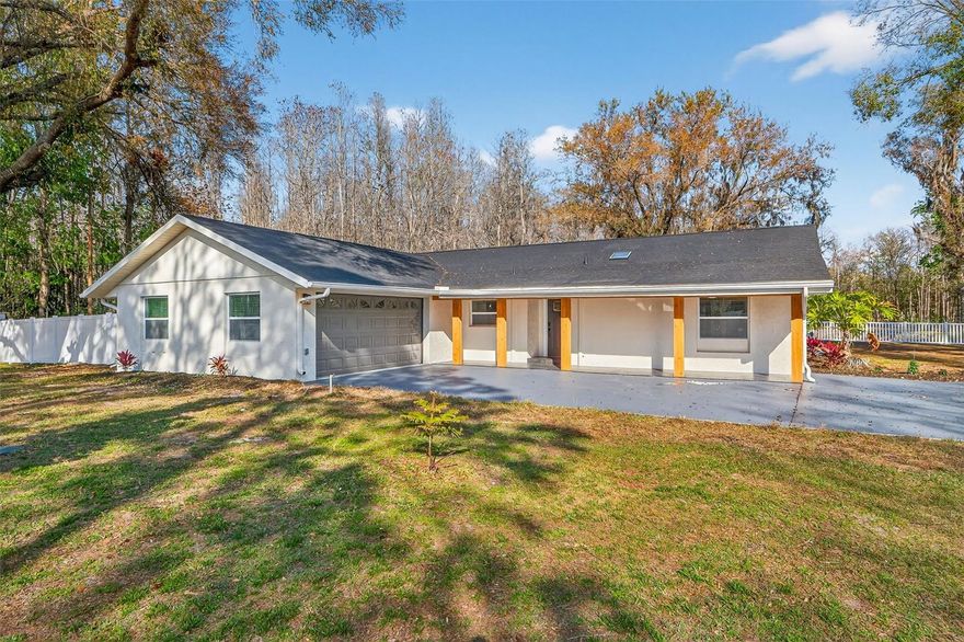 ULTRA-RARE 1.73 ACRE, 4 BEDROOM, 2 BATH 2,704 SQ FOOT HOME with PRIVATE POND and a DETACHED 824 SQ FOOT 1/1 MOTHER IN LAW SUITE!

This one-of-a-kind property offers the perfect blend of modern luxury, space, and flexibility—set on 1.73 ACRES of FULLY FENCED land with your own PRIVATE POND and zoning that allows for HORSES and other animals. Properties like this are nearly impossible to find!

As you arrive, you’re welcomed by a PRIVATE GATED entrance, long driveway, and a sprawling homesite with endless room for vehicles, toys, and outdoor living.

The main home features 4 bedrooms, 2 bathrooms, plus a BONUS DEN with a BUILT-IN BAR, creating the perfect entertaining space or secondary living area. Inside, you’ll love the open, flowing floor plan with VAULTED ceilings, multiple SKYLIGHTS, and DESIGNER finishes throughout including LVP flooring, custom accent walls, and built-in shelving.

The fully remodeled kitchen is a true showpiece with QUARTZ countertops, a MARBLE tile backsplash, large dining countertop with bar seating, STAINLESS STEEL electric appliances, and a built-in microwave tucked into the lower cabinetry. There’s also a breakfast nook and large WALK-IN PANTRY, all seamlessly connected to the main living and dining spaces. The living room features a color-changing built-in electric FIREPLACE, creating a warm, modern focal point.

The primary suite is oversized with a large WALK-IN CLOSET and a stunning ensuite bath featuring dual vanities, gold fixtures, and a custom walk-in tile shower with RAIN SHOWER head and handheld. The three additional bedrooms are all spacious, and the second bathroom has been beautifully renovated with a tub/shower combo, new vanity, and sleek black fixtures.

Step outside and you’ll find the true magic of this property—wide open land, a PRIVATE POND, storage SHED, and room to create your dream outdoor setup.

And it doesn’t stop there—this property includes a detached 1 BED / 1 BATH MOTHER-IN-LAW SUITE (ADU) that has also been updated with fresh paint, new cabinetry, stainless steel refrigerator and stove, and a remodeled bathroom. Perfect for guests, rental income, multigenerational living, or a private office.

With a 2-CAR GARAGE, EXTENDED DRIVEWAY, and nearly 2 ACRES, this property offers PRIVACY, VERSATILITY, and lifestyle options that are incredibly rare.

If you’ve been looking for something truly special with land, modern upgrades, and income or multi-use potential—this is it!