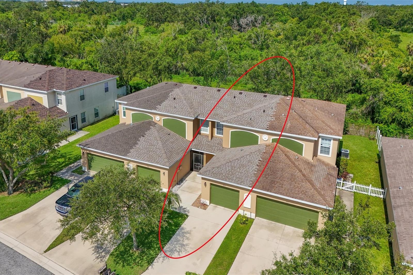 A NEW ROOF sits atop this Townhouse now available in Carpentras at the Villages of Avignon - strategically located near quick commuter lanes to St. Pete, Tampa or Sarasota and close by shopping at Detwiler's Market, The Ellenton Outlet Mall and many restaurants. You DID read this correctly - a new roof - saving you the hassles associated with such and providing that "new" security one desires in Florida AND an American Home Shield Warranty that transfers - covering the HVAC, Water Heater and even a Rekey service! Downstairs is where all of the "living" options are including your PVC fenced in and landscaped backyard with Banana Trees and extended paver decks to hangout on and catch epic sunsets! Behind the unit is natural and unspoiled Florida - peaceful and full of egrets, hawks, owls and other wonders rarely seen in a great location. Upstairs are 3 bedrooms and 2 baths - where you can use them in many ways - like this owner does! Come check out this quiet home located in a hidden gem of a community with playgrounds and quick connections to the areas famous landmarks, Sunshine Skyway fishing pier and, of course - the world-famous beaches nearby!