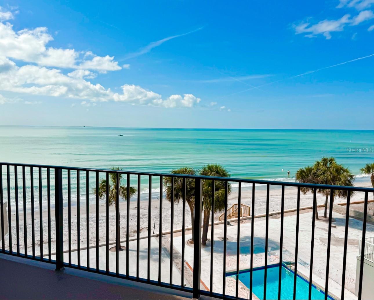 Nestled on the top floor of Redington Place, this exquisite fully furnished corner unit boasts breathtaking views of the Gulf. This two-bedroom, two-bathroom condominium offers the ultimate coastal living experience, directly on the picturesque Redington Beach.
Each evening, you can witness the breathtaking sunsets from your expansive private balcony, poolside, or from the open-concept and recently renovated residence. The large and inviting kitchen features new cabinets, stainless steel appliances, under-cabinet lighting, stunning granite countertops, and a serving area and bar ideal for entertaining. Enjoy tranquil gulf views from the kitchen, dining, and living rooms.
The unit’s low-maintenance design is evident throughout the living room, kitchen, dining room, and hallway, all covered in durable plank-style ceramic tile. A full-size washer and dryer are conveniently located just off the hallway, and a spacious entryway closet provides ample storage. Additionally, the unit has undergone recent renovations, including the new ceramic tile flooring, kitchen cabinet and appliances, new paint, hot water heater and air conditioner.
The primary bedroom has a king-size bed and a large closet, and it has its own private bathroom with granite countertops. The second bedroom has a queen-size bed and a cozy TV nook. The balcony sliders have roll-down shutters that you can open or close with the touch of a button, keeping your unit protected.
Redington Place is an 18-unit building with a private beachside pool, providing an ideal spot for relaxation. Each unit is assigned a designated, covered parking space and a large ground-floor storage closet for beach equipment. The building was repainted and received a new roof in 2024, along with other updates to comply with new Florida statutes.
Recent named storms had no impact on the interior of this unit. The building grounds are currently undergoing improvements to address storm damage. Residents will soon enjoy a new pool deck, furniture, and landscaping.
This unit is fully turnkey, making new ownership a seamless process. A 30-day minimum rental period is required, and the HOA fee covers insurance for the building, cable, internet, water, and trash. Pets are welcome.
Conveniently located near restaurants, shopping, parks, and airports, this unit offers the perfect blend of relaxation and accessibility. Contact us today to schedule a private showing and experience the ultimate coastal lifestyle.