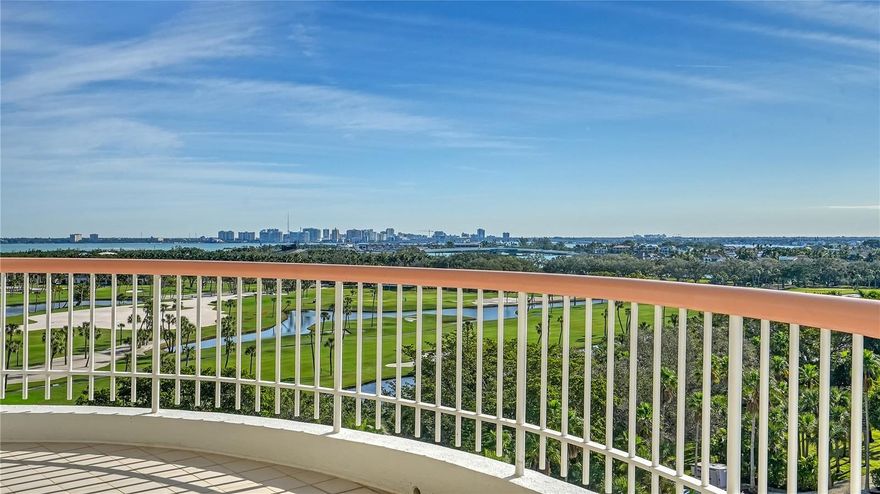 Prepare to be captivated by the breathtaking, southern Beach to Bay views that greet you the moment you step inside this expansive three-bedroom residence at The Pierre. Poised on the eighth floor, this furnished retreat, boasting two generous-sized terraces, is spread across nearly 3,000 square feet of living space. The moment you enter, you'll be greeted by Travertine tile flooring and walls of floor-to-ceiling glass that frame the stunning vistas, stretching from the lush golf course to the serene waters of Sarasota Bay, downtown Sarasota, and the azure expanse of the Gulf of Mexico. The living and dining area create an inviting space that's perfect for entertaining, seamlessly blending with the galley-style, eat-in kitchen. This well-designed kitchen features a dining nook and a convenient walk-in pantry. The primary suite, bathed in southwest-facing sunlight, is a private sanctuary with its own his-and-her walk-in closets, marble en-suite bathroom, and direct access to the Gulf-front terrace. On the north side of the residence, two spacious guest suites await, each offering walk-in closets and access to the bayfront terrace. (The second bedroom is currently being utilized as a den) This residence isn't just about its stunning views; it also offers practical amenities. An interior laundry room, a storage room, and a storage closet on the balcony ensure that you have ample space. The package is completed with an under-building parking space and an exterior storage unit, adding to the convenience of this charming residence. As a resident of The Pierre, you'll have access to a wide range of wonderful amenities. There are three overflow guest suites available on a first-come, first-served basis. Further enhancing your experience is access to the community pool and spa, plus a private boardwalk that takes you to your deeded beach access point. For an even greater level of indulgence and relaxation, consider becoming a member of the renowned Longboat Key Club, available for purchase separately. This prestigious club offers access to world-class amenities, including immaculate golf courses, top-notch tennis facilities, a resort-style Gulfside pool deck, a fully equipped fitness center, rejuvenating spa services, an array of exquisite dining options, and first-rate marina facilities. Room Feature: Linen Closet In Bath (Primary Bedroom).