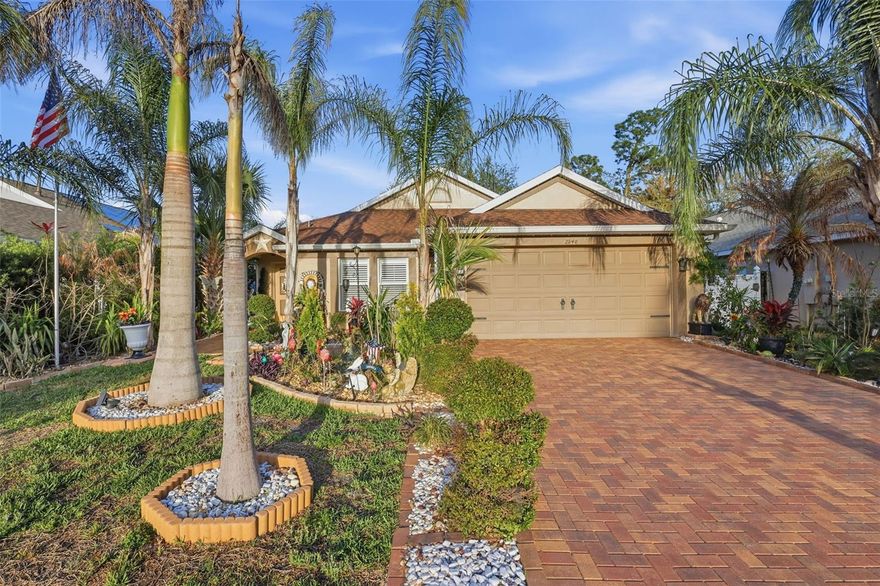 One or more photo(s) has been virtually staged. Welcome to your dream home in the highly desirable Fawn Ridge community.  Located in Orange City and nestled on a quiet street among beautiful homes.
This beautifully maintained 3-bedroom, 2-bathroom residence is filled with natural light throughout. The living room/dining area features tile flooring.  The kitchen and heating system are equipped with natural gas, a hard to find feature in most central Florida homes.
Enjoy added peace of mind with recent updates, including fresh exterior paint in 2023, a roof and HVAC system just 4 years old, and hurricane shutters for enhanced protection and security.

Step outside to enjoy Florida living at its best. The screened-in porch and lanai overlook a fully fenced private backyard surrounded by trees and lush greenery. In the summer months, vibrant bougainvillea bloom behind the screened enclosure, creating a stunning natural backdrop while adding additional privacy. The backyard also features a beautiful pool installed in 2020, which can be used as either a chlorine or saltwater pool, offering flexibility and easy maintenance.  

The Fawn Ridge community is known for its low HOA fees of $52.50 a month (paid every 6 months), underground utilities, sidewalks, and quiet streets, creating a welcoming neighborhood atmosphere with no through traffic.

Location, location, location; this home offers privacy combined with comfort and exceptional convenience.  It is minutes to I-4, close to major grocery stores, Super Walmart, Lowe’s, Home Depot, restaurants, shopping, parks, medical facilities, and hospitals.  Yet it is set back from the highway and major roads.  You’re 15 minutes from Sanford and Lake Mary, and about 30 minutes from Orlando, Daytona Beach, and New Smyrna Beach, making work commutes and weekend getaways easy.  The location is truly unbeatable.
Homes in this sought-after subdivision are rarely available. Schedule a tour today.  This beautiful home won’t last long.