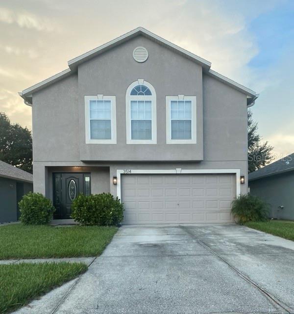 This is your opportunity to own a beautiful home in the highly desirable Suncoast Pointe Village Community located just minutes from the Suncoast Parkway! This 4 bedroom 2.5 bath 2 car garage home features a large living room, dinning, and kitchen combo downstairs. From the living room, you can exit through your sliding glass doors that open up to a large backyard. Upstairs you find all 4 bedrooms. The large primary suite features high ceilings, large walk in closet, and a beautiful primary bath. A new roof was installed in 2021, a new AC unit as well as a water softner were installed in 2022, and a new water heater was installed in 2023. This community has very low CDD and very low HOA! This home is located in an A+ school district, close to shopping, close to restaurants, and minutes from multiple options to take to Tampa. You don't want to miss out on this opportunity! Call for your showing appointment today!