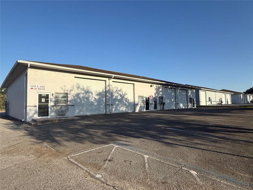 Available now, 1,350 SF Warehouse with M-2 Zoning! Unit 103 has one office with a window unit and bathroom. Balance is warehouse, which has 2 Ground Level rollup doors and plenty of paved areas. Excellent location for service type businesses and well located with easy access to food, shopping and services.