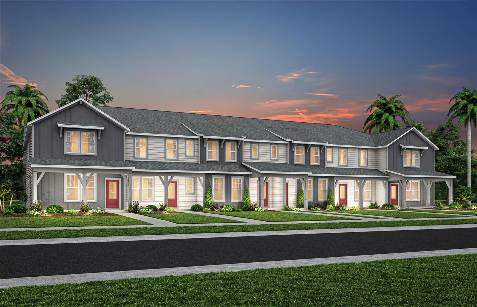 Under Construction. Tohoqua is the kind of neighborhood you've been looking for, with a family-friendly amenity center and a location within proximity to major roadways, including US-192, the FL. Turnpike and within 30 minutes of Orlando International Airport, Orlando’s world class amusement parks, and Medical City. Enjoy the adjacent Twin Oaks Park Florida Trail, featuring trails along famous Lake Tohopekaliga and connectivity to regional trail networks. A planned Village Center at the entrance to Tohoqua will offer shops, restaurants, healthcare and medical offices, a farmers' market and much more. Community amenities include a clubhouse, resort-style pool, community parks, a dog park, fitness center, sports courts, a playground and more! State-of-the-art technology will ensure that your family and business are connected to the latest and best tech options.
Introducing the Orchid interior unit townhome by Pulte, a new construction home that seamlessly combines luxury and convenience. This modern townhome features 3 bedrooms, 2 full bathrooms, a powder room, and a 2-car rear-facing garage, all complemented by our Move-In Ready appliance and window blinds package. The first floor is designed with entertaining in mind, offering an open-concept kitchen, café, and gathering room that flow together effortlessly. The chef-inspired kitchen is a highlight, featuring a large center island, a spacious storage pantry, Trenton Burlap cabinetry, a decorative tile backsplash, Lagoon quartz countertops, and stainless-steel appliances, including a refrigerator and vented microwave. The first-floor powder room adds an extra layer of convenience for guests. The entire first floor, including the kitchen, café, gathering room, bathrooms, and laundry room, is finished with elegant porcelain tile for both style and easy maintenance. At the end of the day, retreat to your private oasis on the second floor. The Owner’s Suite offers a spacious walk-in closet and a luxurious en suite bathroom with a double-sink, quartz-topped vanity and a glass-enclosed shower. Two additional bedrooms, a secondary bathroom, and a linen closet for added storage are located on the opposite side of the floor, ensuring privacy and plenty of space. Soft, stain-resistant Shaw brand carpet adds comfort to the stairs and bedrooms, creating a cozy atmosphere throughout. With thoughtful design, high-end finishes, and a focus on everyday convenience, the Orchid townhome is a perfect blend of style and practicality, offering a truly elevated living experience.