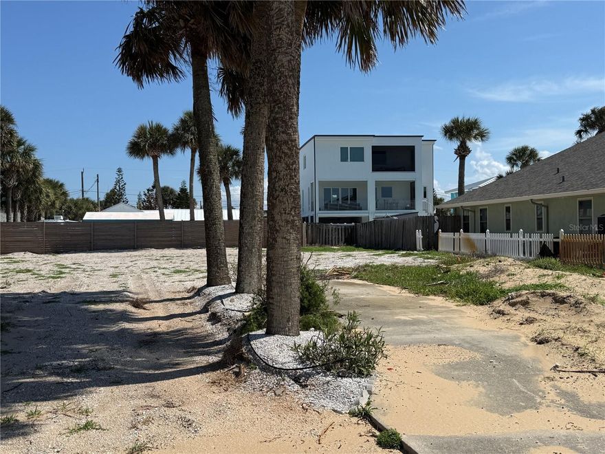Across from the Beach! Location, location, location!  This 0.2Acre, 8520 square foot Due East lot is just off N Atlantic Ave.  Steps to the ocean and waiting for your home.  Close to Flagler Ave restaurants, shopping and entertainment, this lot provides convenient access to all the amenities you need while offering the tranquility of being close to the ocean.  Own this versatile lot with endless potential.  Ocean views are possible with a 2-story or 3-story home.  Zoned for 30 day rentals.  Floor plans available for a 3 story home.