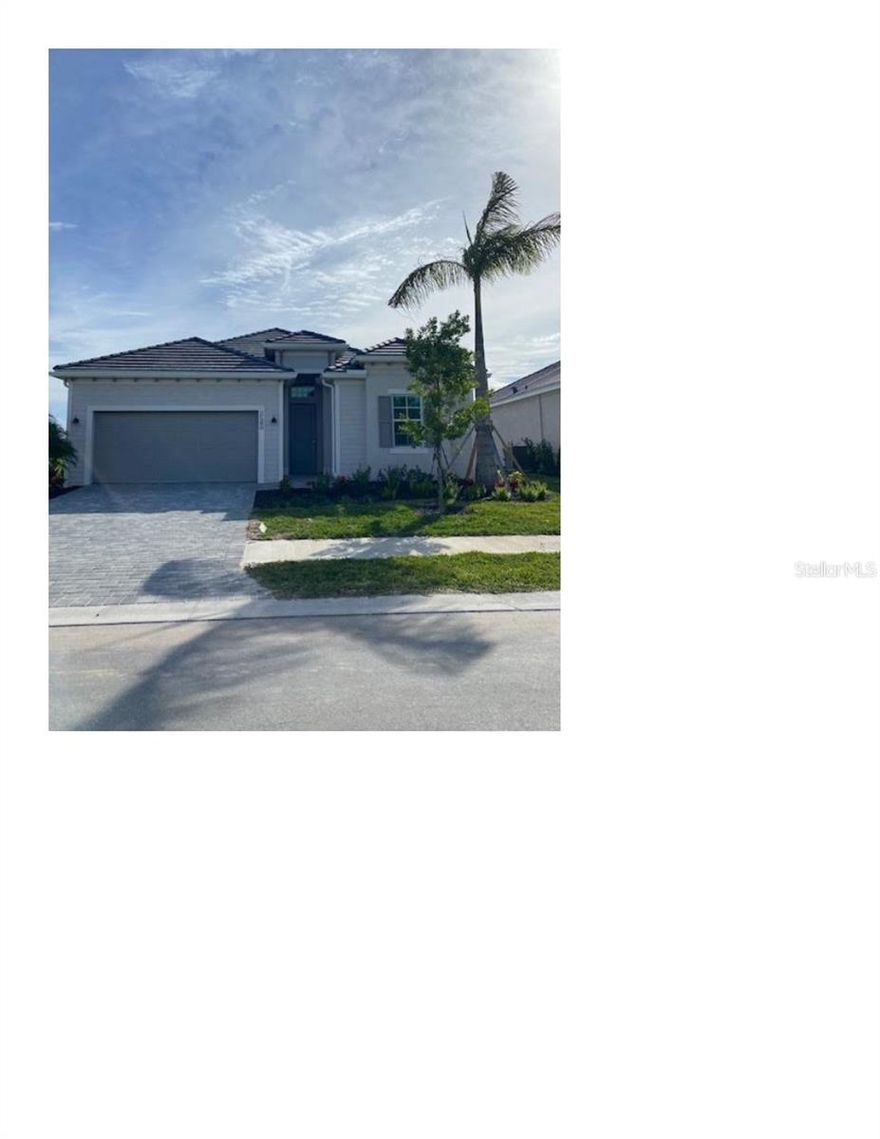 Welcome to the exciting new community of WELLEN PARK GOLF & COUNTRY CLUB. This Maria Model features 4 bedrooms, 3 full bathrooms with an open concept floor plan that is ideal for the Florida lifestyle. The kitchen is a chef’s dream with ample upgraded cabinet storage, an oversized island, gourmet built-in appliance package, and a large walk-in pantry.  This home sits on a premium lot and it is very private. Upgrades include HURRICANE IMPACT WINDOWS/DOORS- TRAY CEILINGS in living room, dining room & Master Bedroom. Outdoor, you will enjoy the privacy on your lanai with a heated pool/spa.  This 18-hole golf community will feature a guard gated entrance, state of the art country club with fitness pavilion, resort style pool, tiki bar, restaurant, day spa, concert lawn, yoga lawn, dog park, pickleball courts, bocce-ball, tennis with tennis pro shop, and so much more! This location is ideal, it is near everything desired; shopping, restaurants, beaches, golf courses, a library, county pet-friendly parks, Venice Island.