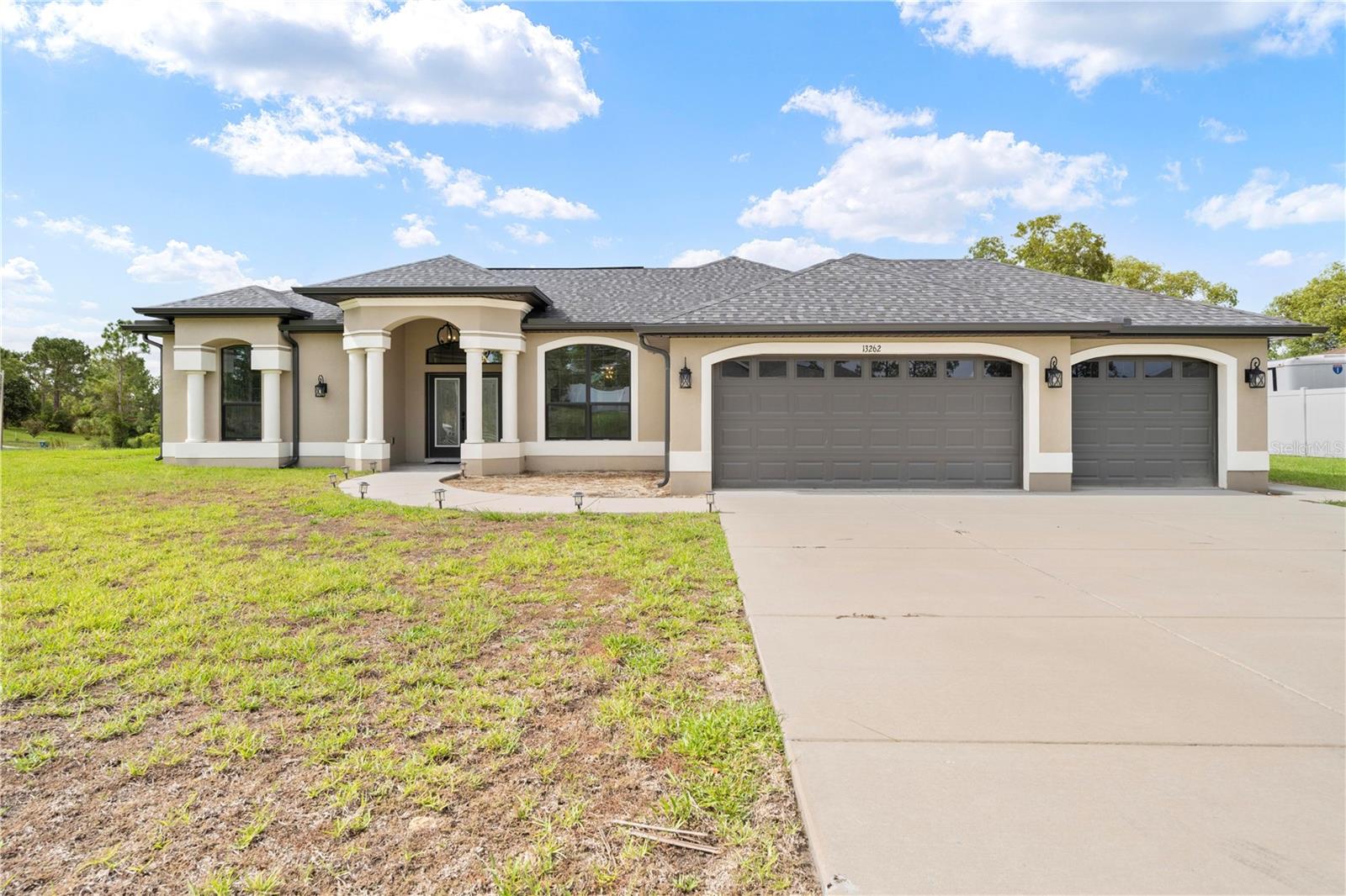 Step into comfort and style with this stunning 3-bedroom, 3-bath pool home, just 2 years young! Designed for modern living, this home features an open-concept layout with high ceilings, ceramic tile throughout, abundant natural light. The gourmet kitchen boasts granite countertops, wood cabinets and stainless steel appliances—perfect for entertaining or quiet nights in. Bar top seating as well as a breakfast nook.
Each bedroom offers ample space and privacy, with LVP flooring. The primary suite includes a spa-like bathroom and direct access to the lanai.
Enjoy Florida living year-round with a screened-in lanai and a sparkling pool, all set in a 1/2 acre lot Energy-efficient windows, indoor laundry, and a spacious 3-car garage add convenience and value.
Located in a quiet, well-kept neighborhood close to shopping, dining, and top-rated schools. This move-in-ready gem has all the upgrades—why wait to build?
Call today to schedule your private showing!