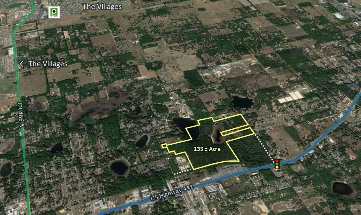 This property is approved for 420 residential units which includes 230 SFR detached homes and 190 Townhomes. A new force main sewer line has been installed along the property’s eastern boundary providing direct connections and public water is directly across the street. Additionally, Highway 441 is currently being improved to accommodate the rapid growth within the immediate area. The property is zoned as a PUD and has access to both Lake Ella Road on its northern boundary and Spring Lake Road on its southern boundary. It features waterfrontage on two beautiful lakes. A number of current development documents are available to proceed with development. Please call for more information.