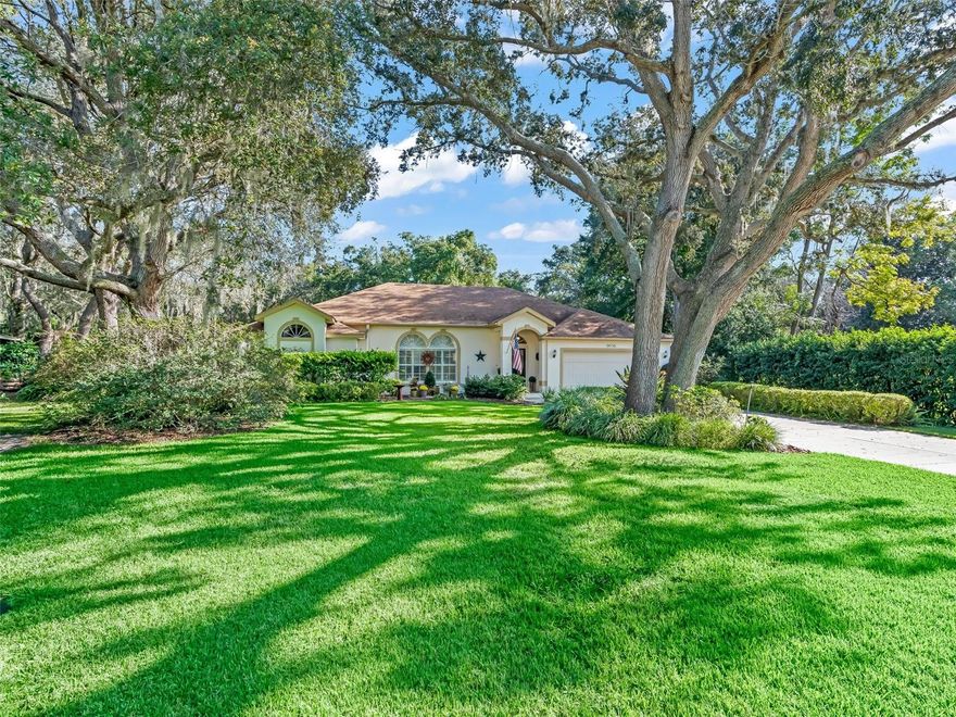 SILVER LAKE AREA – STUNNING POOL HOME WITH OPEN FLOORPLAN AND PARK LIKE SETTING ON .44 ACRE LOT WITH NO HOA.  LONG DRIVEWAY LEADS YOU TO THIS 3/2 SPLIT PLAN HOME WITH HARDWOOD FLOORS AND TILE IN WET AREAS.  LARGE LIVING ROOM WITH CATHEDRAL CEILINGS AND PLANTATION SHUTTERS OPEN ON TO FORMAL DINING ROOM WITH SLIDERS TO POOL AREA.  **SPACIOUS PRIMARY SUITE HAS CROWN MOLDING, EN-SUITE BATH WITH 2 WALK-IN CLOSETS, LARGE WALK-IN SHOWER, DUAL SINKS, CORIAN COUNTERTOPS AND WATER CLOSET.   ** UPDATED KITCHEN WITH QUARTZ COUTERTOPS, WOOD CABINETS, PULL OUT DRAWERS WIH SOFT CLOSE CABINETS, BLACK APPLIANCES, BREAKFAST BAR, TILED BACKSPLASH AND CLOSET PANTRY.  SEPARATE DINETTE AREA.  FAMILY ROOM WITH CATHEDRAL CEILINGS, WALLPAPER ACCENTED WALL AND SLIDERS TO POOL.  ** 2 GUEST ROOMS HAVE WALK-IN CLOSETS, CROWN MOLDING AND CEILING FANS.  POOL BATH HAS CORIAN COUNTERTOP, TUB/SHOWER COMBINATION.  LARGE INSIDE LAUNDRY ROOM WITH UTILITY SINK AND ROOM FOR EXTRA REFRIG/FREEZER.        **ENCLOSED POOL AREA UPDATED WITH NEW EPOXY FLOORING IN 9/2025, NEW POOL PUMP 6/2024, GAS POOL HEATER 12/2021, POOL RESURFACED 2022. COVERD PORCH 38 X 10 GREAT FOR RELAXING OR ENTERTAINING.  **ROOF 2011, A/C 2008, WATER HEATER 2020, EXTERIOR HOUSE PAINTED 2022. ** BACKYARD HAS MATURE TREES, LUSH LANDSCAPING AND FLOWERING PLANTS INVITING YOU TO ENJOY FLORIDA AT ITS BEST.  UTILITY BUILDING, INVISIBLE FENCING, GUTTERS, TERMITE BOND. ** A GREAT CONVENIENT LOCATION JUST MINUTES TO SHOPPING, RESTAURANTS AND WORSHIP AND MEDICAL FACILITIES. SILVER LAKE AREA HAS TENNIS, RACQUETBALL, WALKING TRAILS, AND DOGGIE PARK FOR YOUR ENJOYMENT.  MAKE YOUR APPOINTMENT TO VIEW THIS LOVELY MOVE-IN READY HOME TODAY.