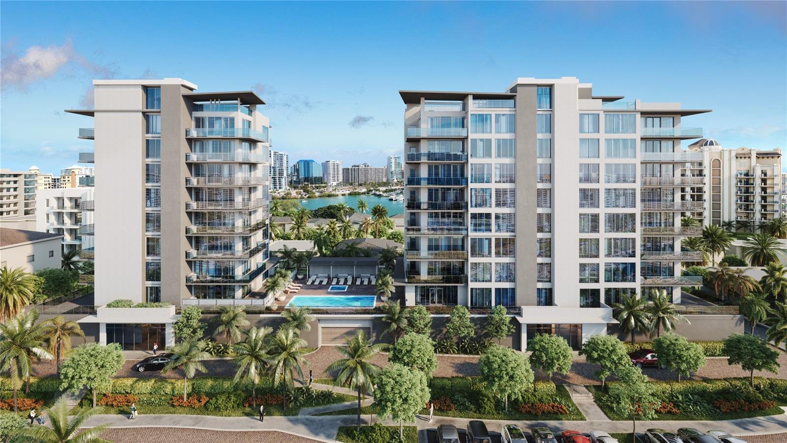 One or more photo(s) has been virtually staged. Under Construction. Groundbreaking occurred May 26, 2023! Nestled in the coveted neighborhood of Golden Gate Point, only a short stroll from the excitement of downtown Sarasota, an intimate, luxurious oasis is being built. Peninsula Sarasota will have two towers offering just one or two residences a floor. A total of 22 expansive 3-bedroom units. Each residence will exude contemporary, modern design featuring a soothing color palette, high ceilings, and wrap-around terraces that maximize the beauty of your surroundings and water views. With the
developer's meticulous attention to detail and consistent level of luxury throughout the entire building, every element of relaxed living has been considered in the creation of your turnkey home. You will have a choice of engineered hardwood or large-format porcelain tile for flooring. The kitchens will be sleek, European-designed cabinetry with gas cooktops and quartz countertops. Your choice of Gaggeneau or Wolf & Subzero Appliances. Rohl & Waterworks Plumbing Fixtures, Floor to Ceiling Windows, and a Gas Grill on the Balcony complete this exclusive, luxurious experience. A Spacious Owner's Retreat will have walk-in closets, double sinks, a soaking tub, and an expansive shower. There will be an on-site concierge to help facilitate your needs. Access-controlled underground parking for two-car and EV charger for 2 cars. Ride your private elevator down to the resort-style swimming pool and the state-of-the-art fitness center on the 2nd floor. The owner's club room will overlook the pool and include a wine room and private wine storage for each residence. Peninsula Sarasota will have a discerning lifestyle in the epicenter of a tropical oasis, yet close to the vibrant, arts-and-culture-centric downtown and some of the country’s best beaches. Peninsula Sarasota is, Life on Point.